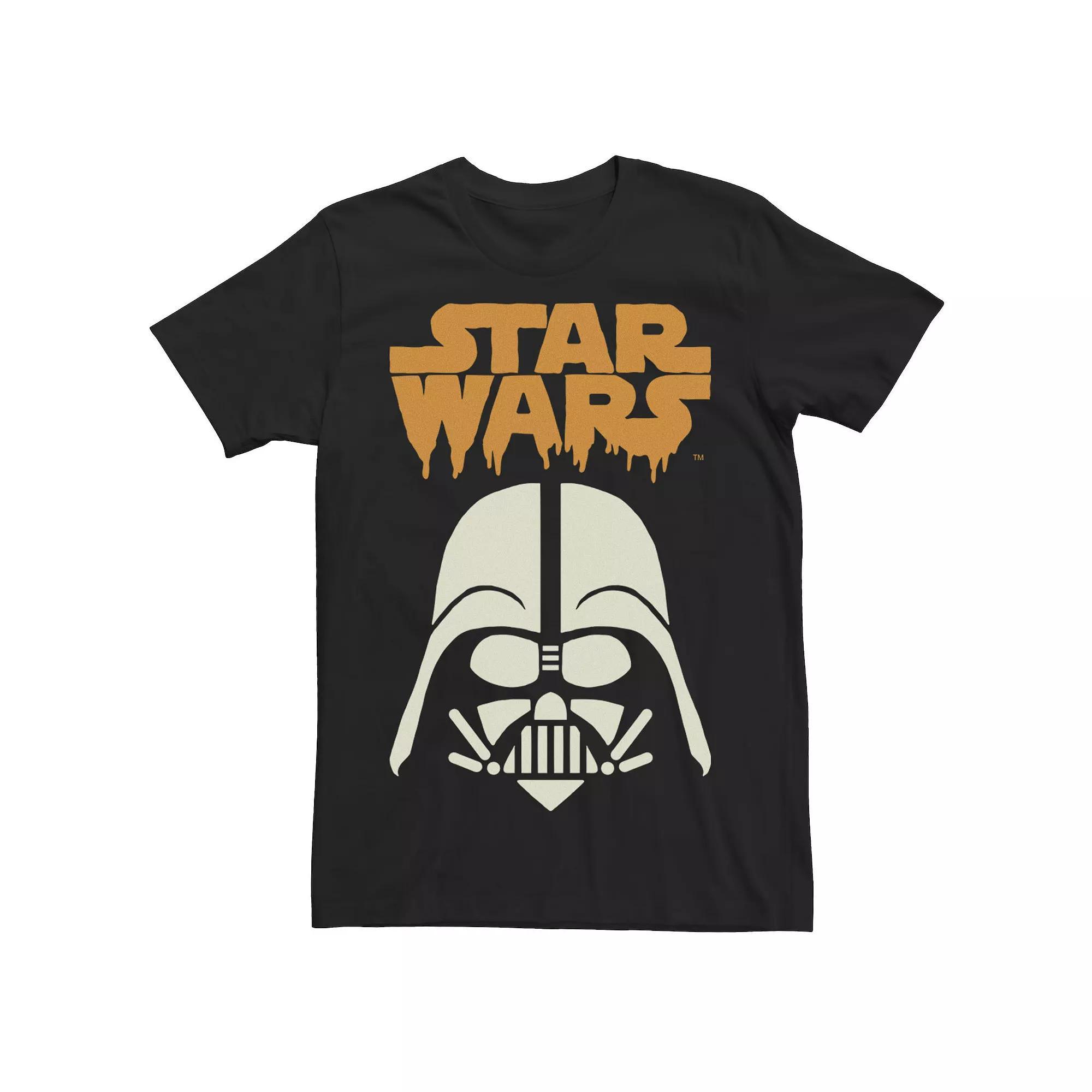 Men's Star Wars Dripping Logo Darth Vader Halloween Tee, Size: 3XL, Black Product Image