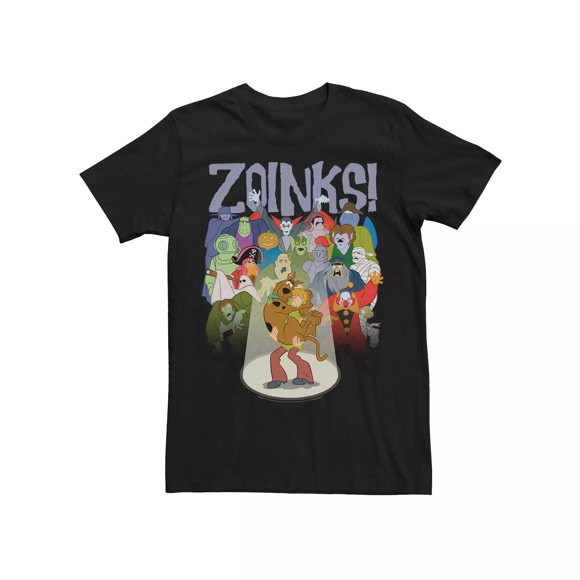 Mens Scooby Doo Shaggy And Scooby Zoinks! Portrait Graphic Tee Product Image