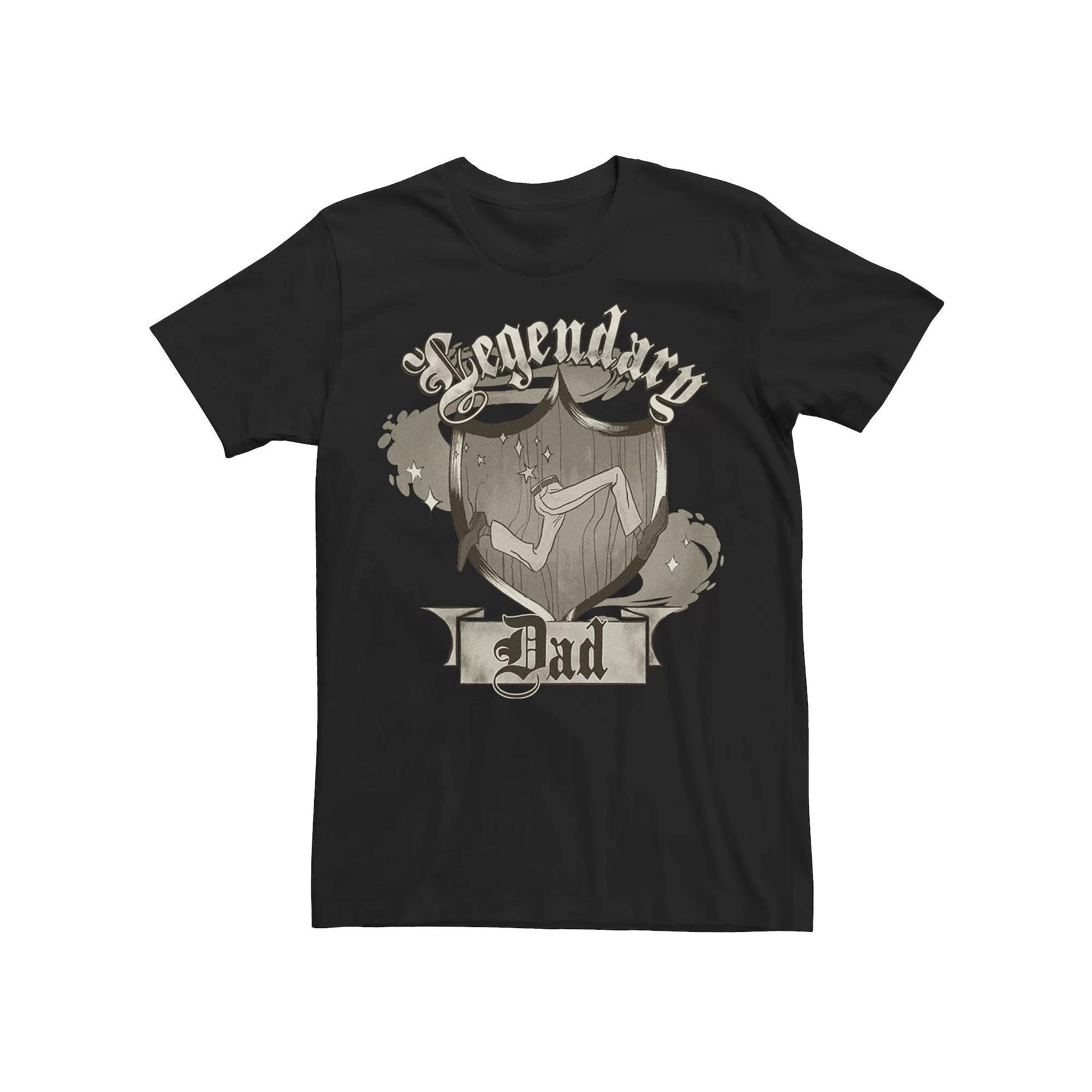 Disney / Pixar's Onward Men's Legendary Dad Crest Tee, Size: XL, Black Product Image