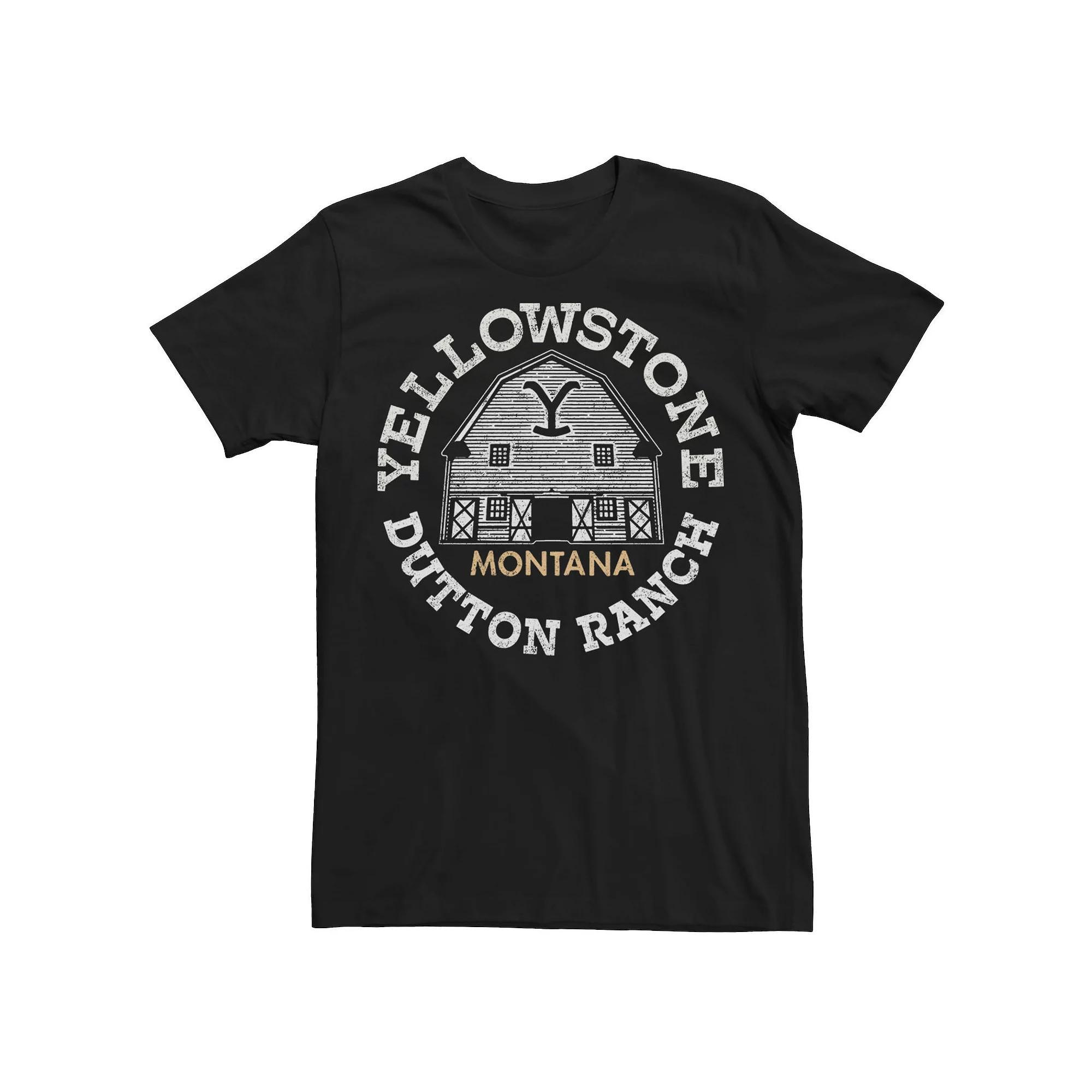 Men's Yellowstone Dutton Barn Tee, Size: XXL, Black Product Image