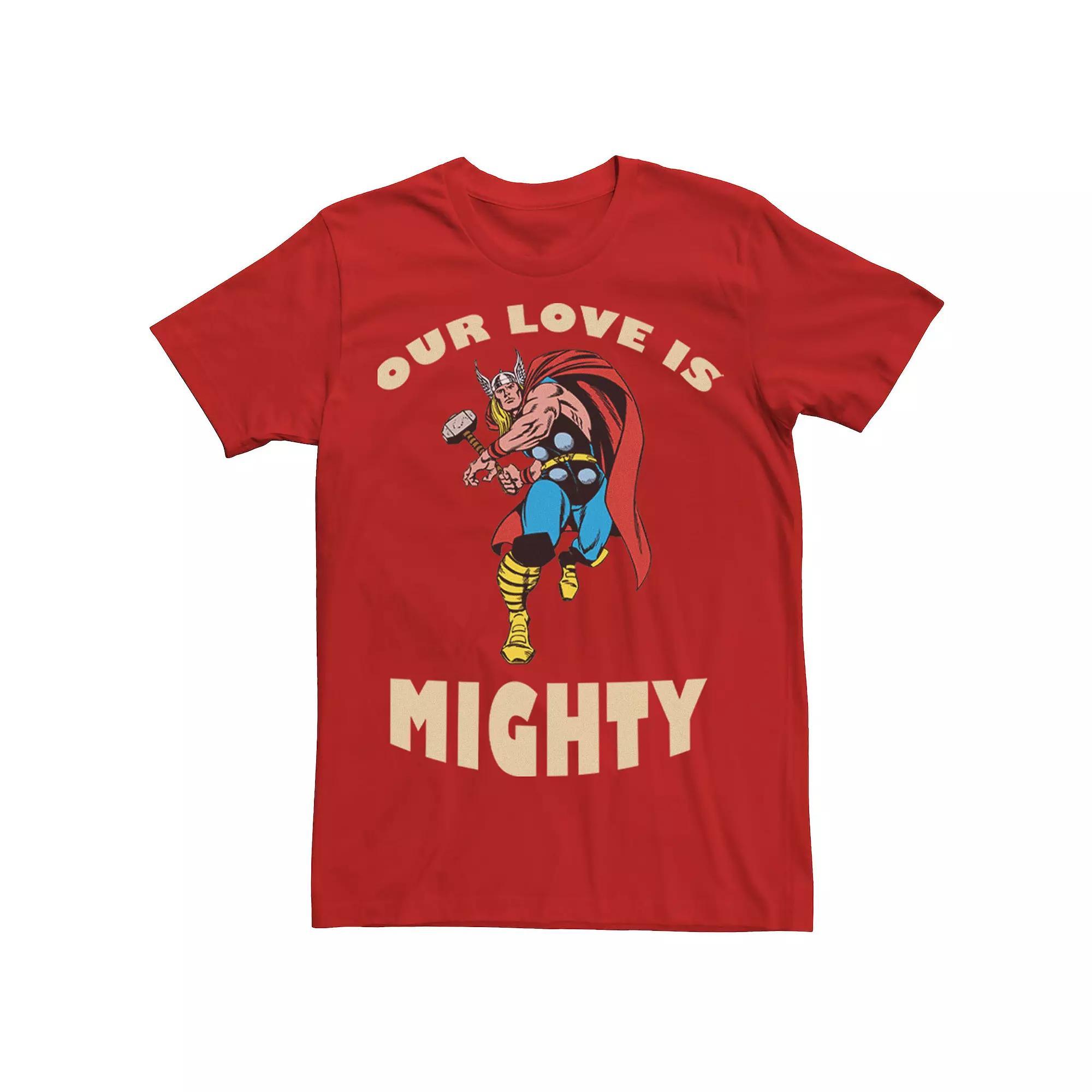 Men's Marvel Mighty Love Valentines Day Tee, Size: Small, Red Product Image