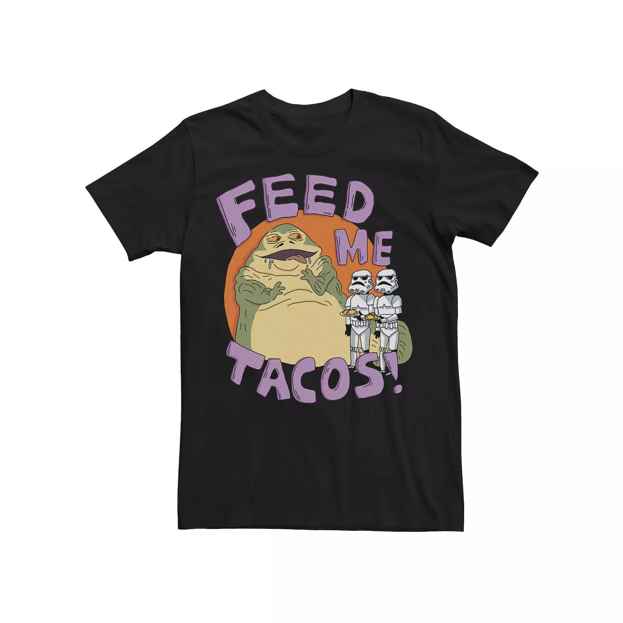 Men's Star Wars Jabba The Hutt Feed Me Tacos Doodle Tee, Size: Medium, Black Product Image