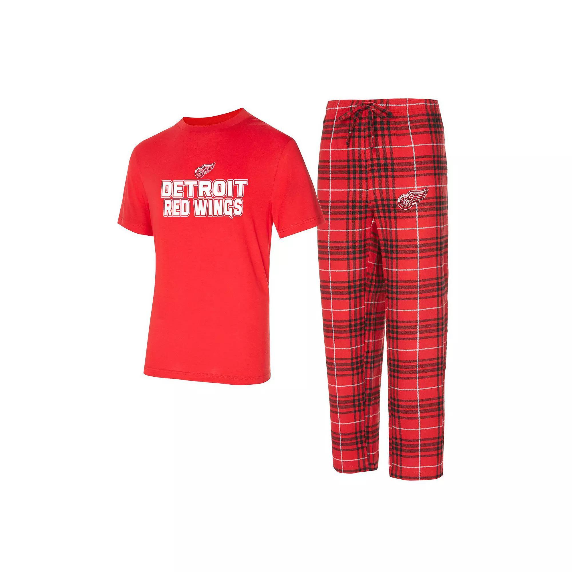 Men's Concepts Sport Detroit Red Wings Vector T-Shirt & Pants Sleep Set, Size: XL Product Image