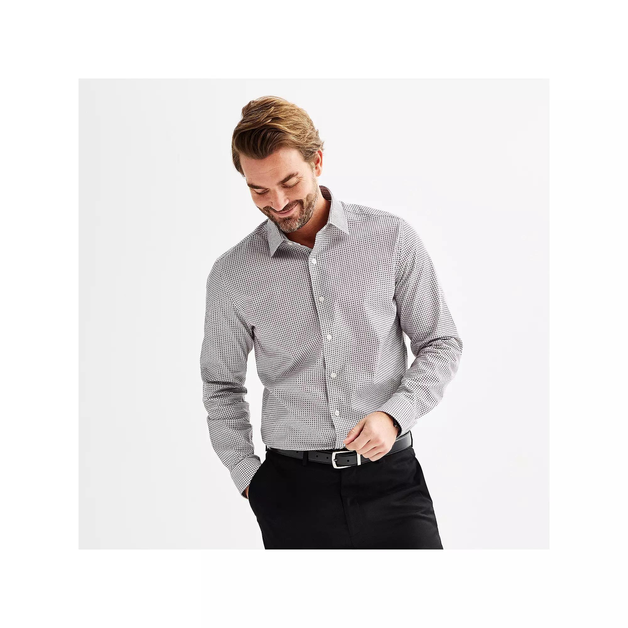 Mens Apt. 9 Premier Flex Regular-Fit Dress Shirt Blue Paisley Product Image