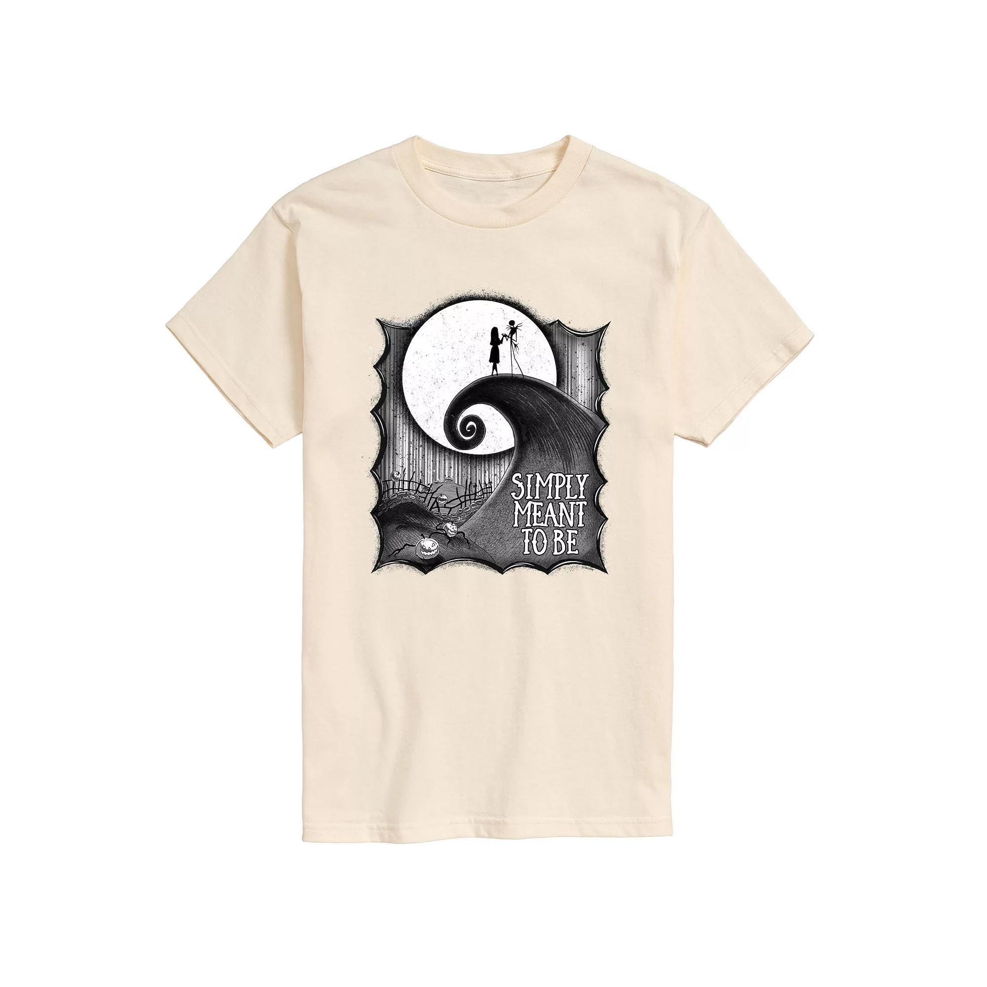 Disneys Nightmare Before Christmas Mens Graphic Tee Ivory Product Image