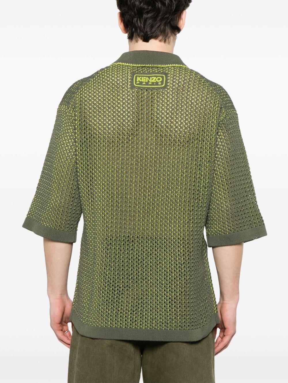 open-knit polo shirt  Product Image