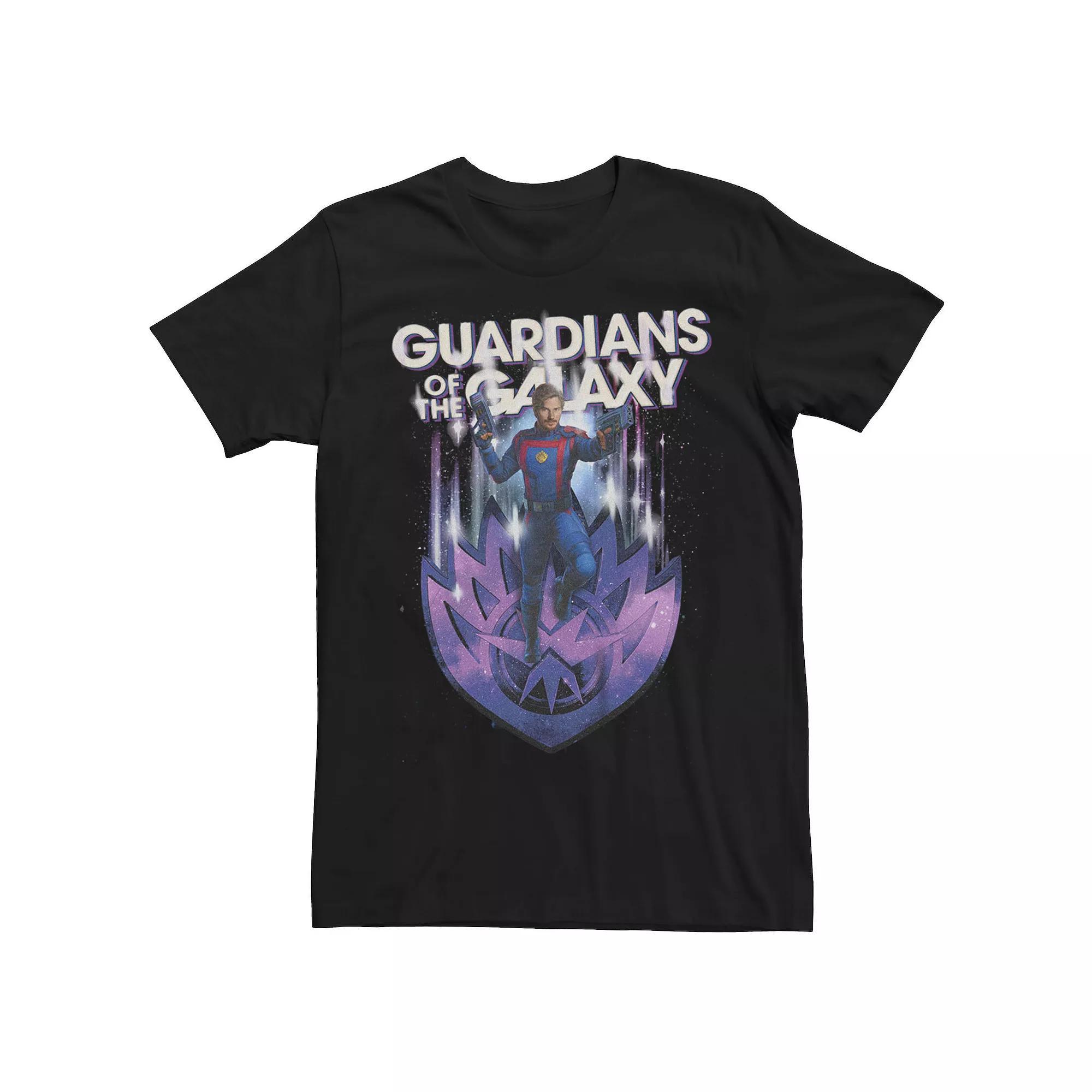 Men's Marvel Guardians Of The Galaxy Star-Lord Poster Graphic Tee, Size: Medium, Black Product Image