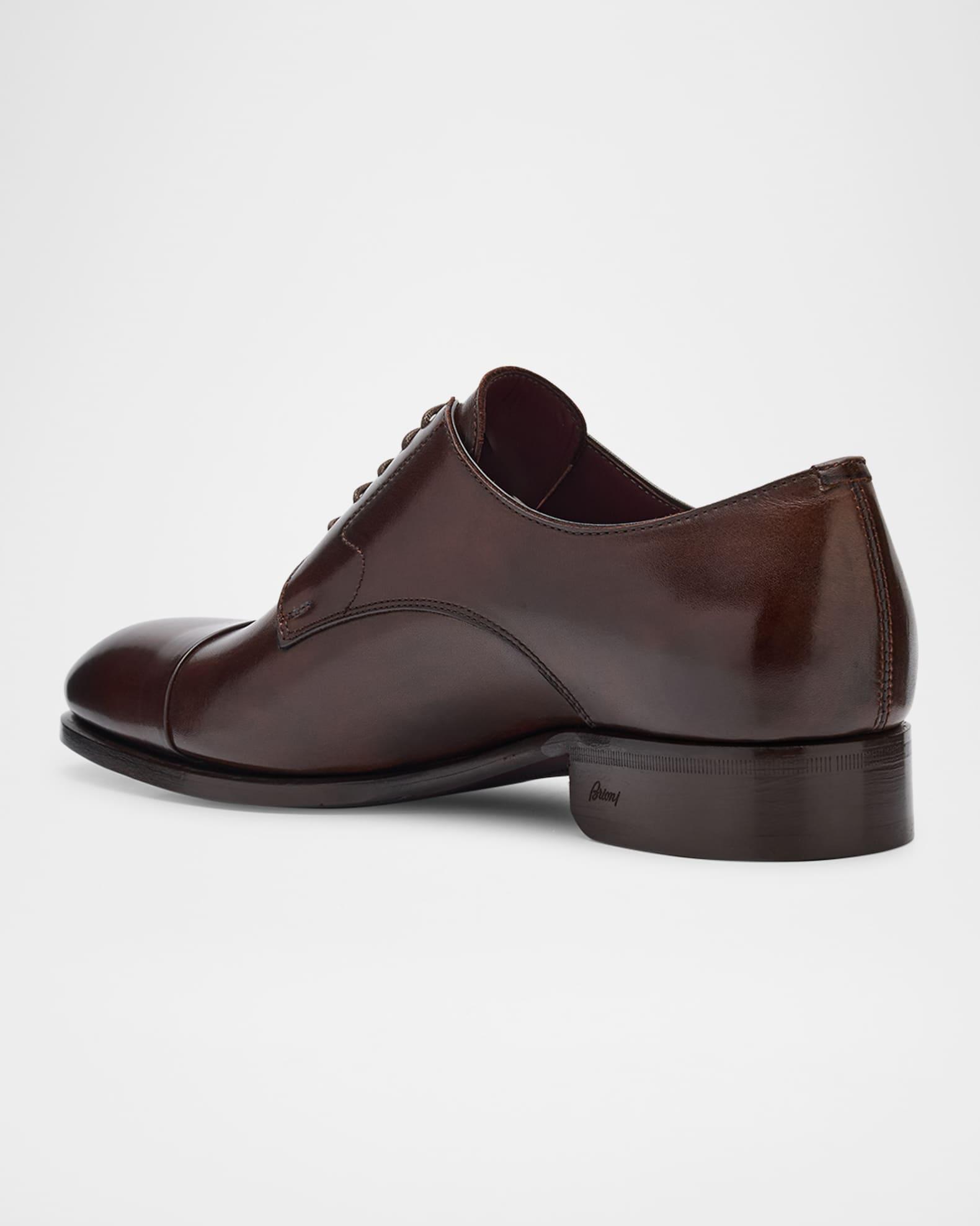 Men's Milano Leather Cap-Toe Derby Shoes Product Image