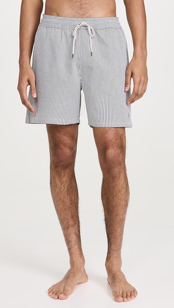 Polo Ralph Lauren Traveler Seersucker Swim Trunks 6" | Shopbop Product Image