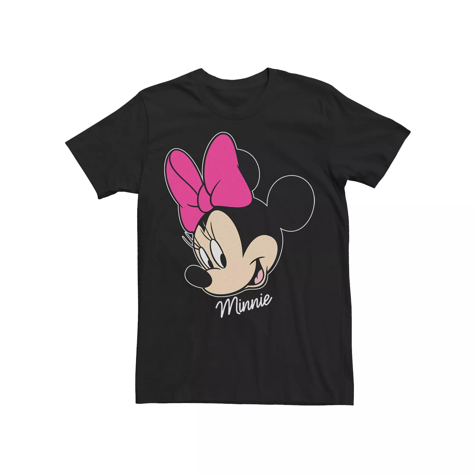 Disneys Minnie Mouse Face Portrait Smile Mens Tee Product Image