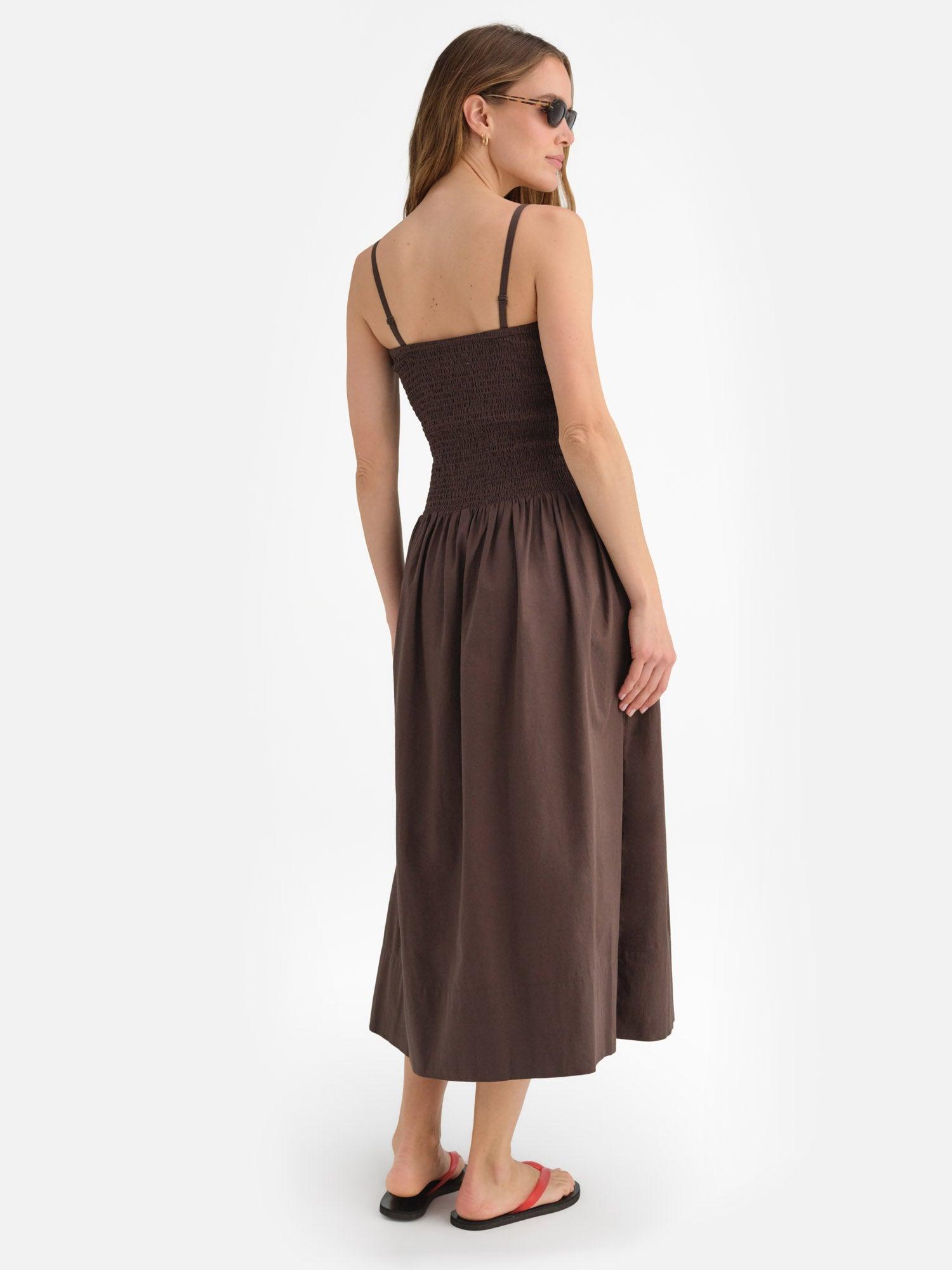 Organic Poplin Smocked Dress Female Product Image