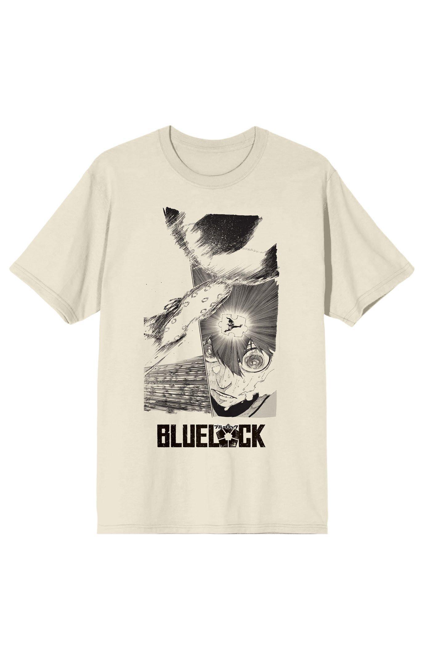 Men's Blue Lock Manga Isagi Vision Graphic Tee, Size: XXL, Beige Khaki Product Image