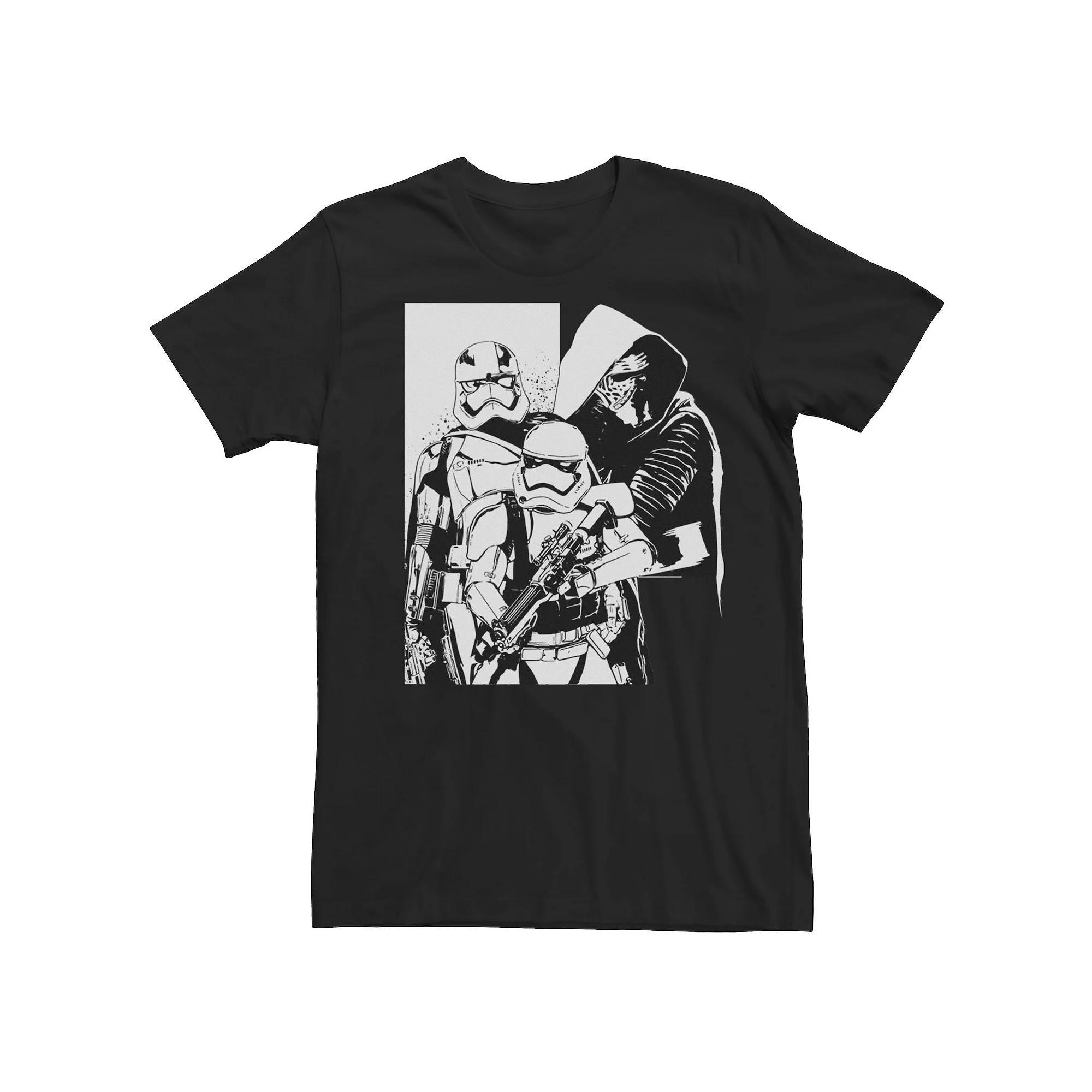 Men's Star Wars Last Jedi R2-D2, Porgs, and Chewie Cutie Cartoon Tee, Size: XXL, Grey Product Image