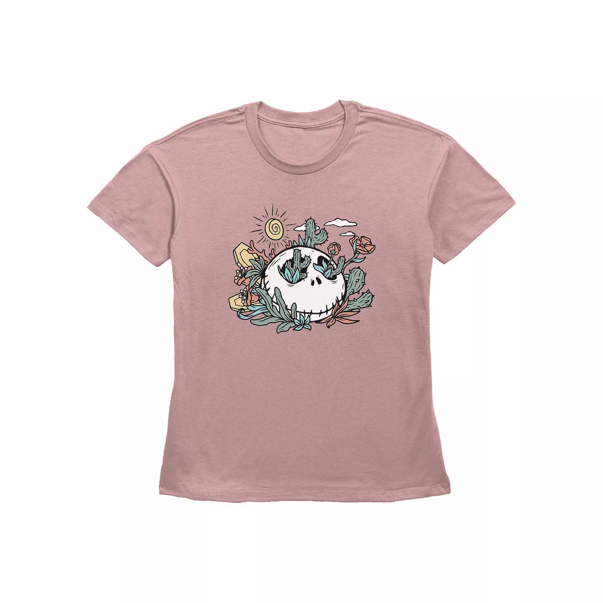Disney's Nightmare Before Christmas Jack Skellington Desert Scene Women's Graphic Tee, Size: Medium, Desert Pink Product Image