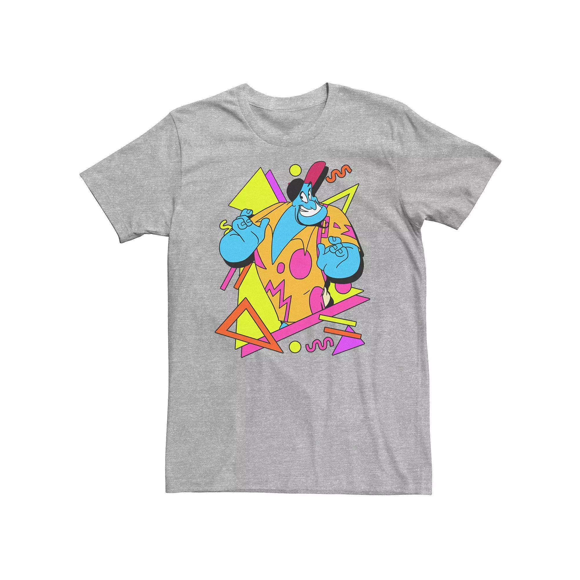 Big & Tall Disney Aladdin Genie Rad Retro Tee, Men's, Size: Large Tall, Athletic Grey Product Image
