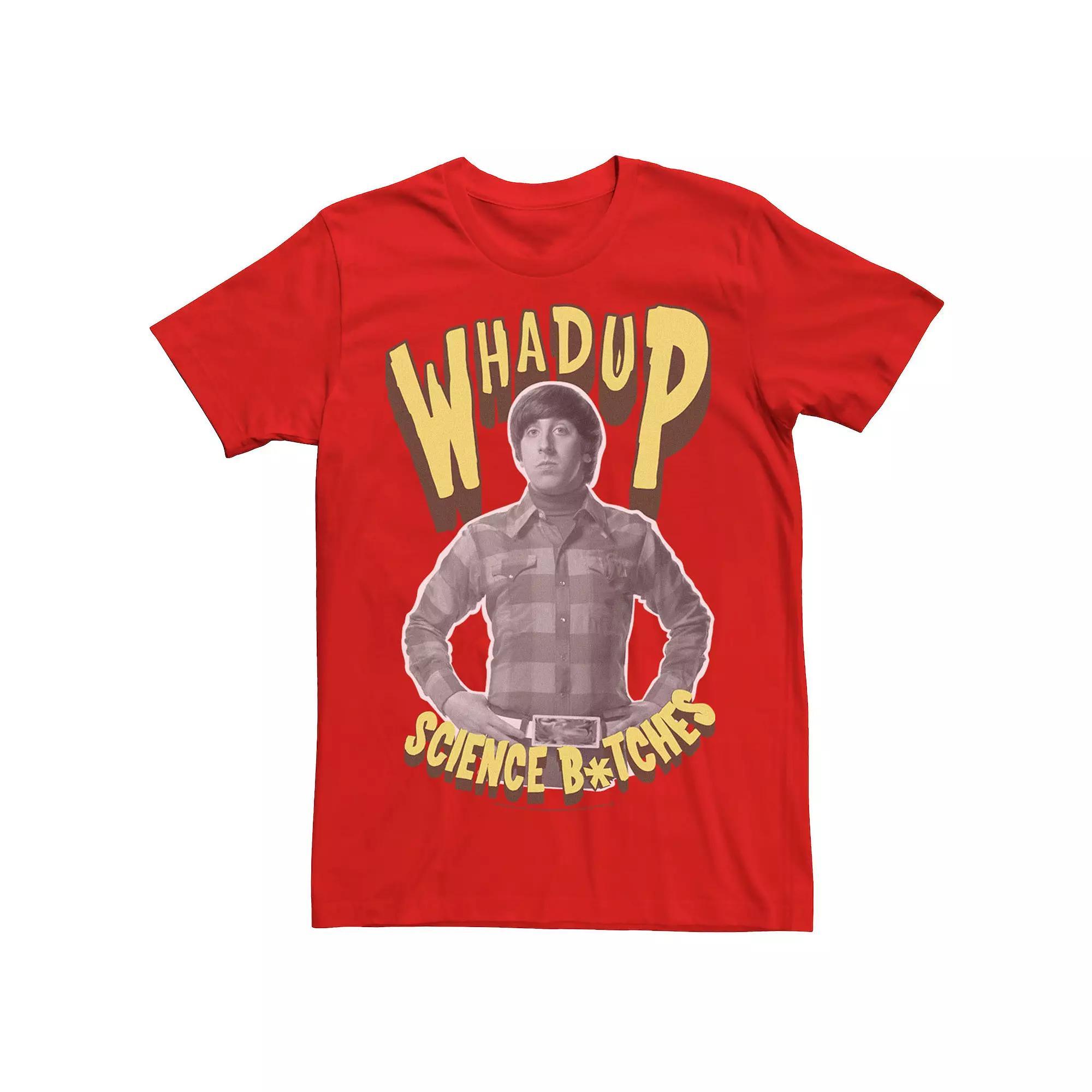 Men's Big Bang Theory Whadup Science B*tches Tee, Size: 3XL, Red Product Image