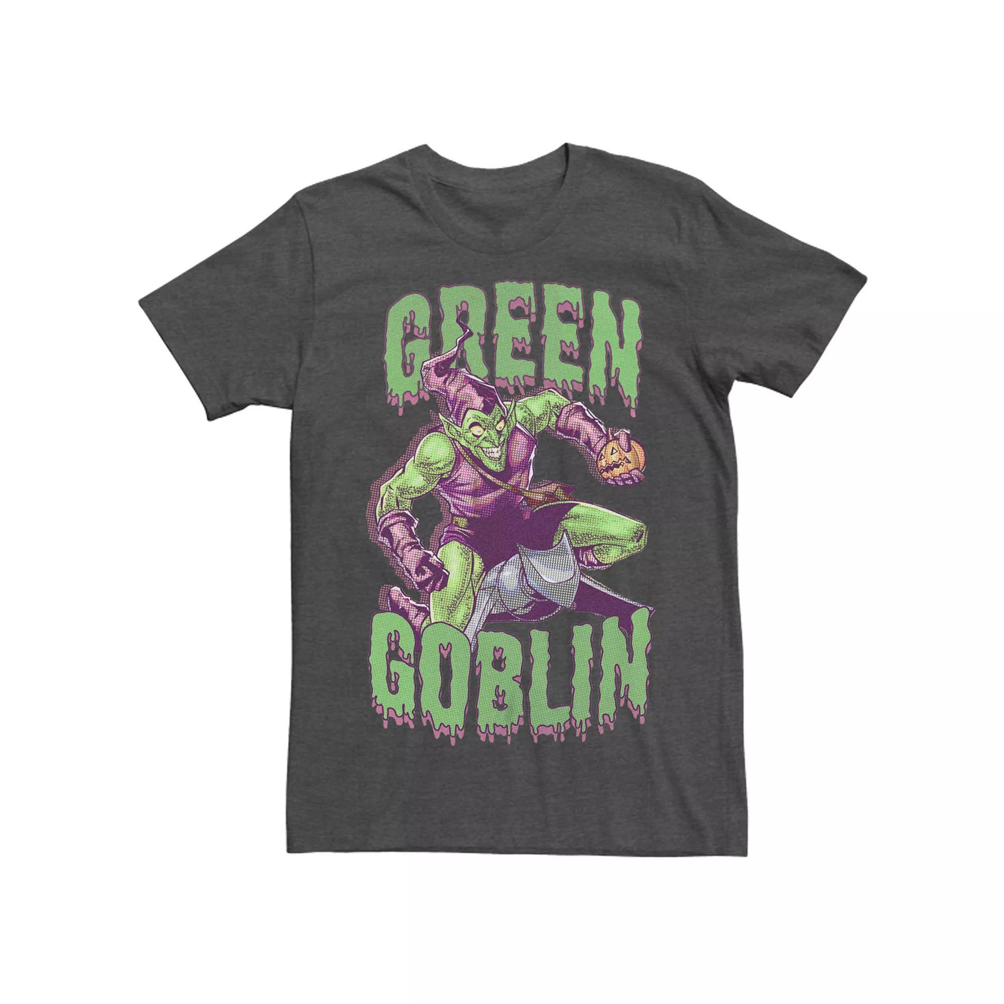 Big & Tall Marvel Spider-Man & Green Goblin Ready To Attack Halloween Graphic Tee, Men's, Size: XL Tall, Grey Heather Product Image