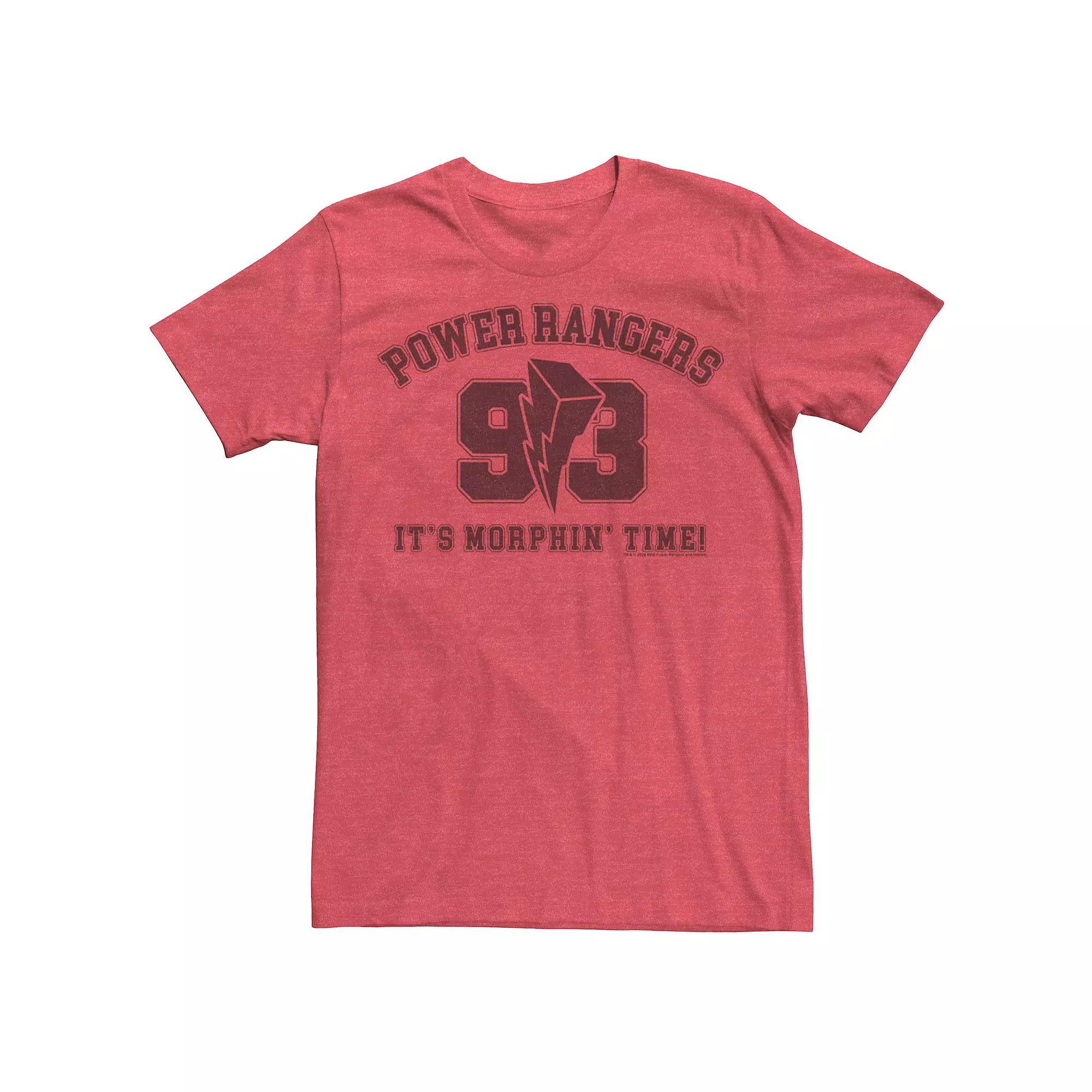 Men's Power Rangers 93 Its Morphin Time Tee, Size: Small, Red Grey Product Image