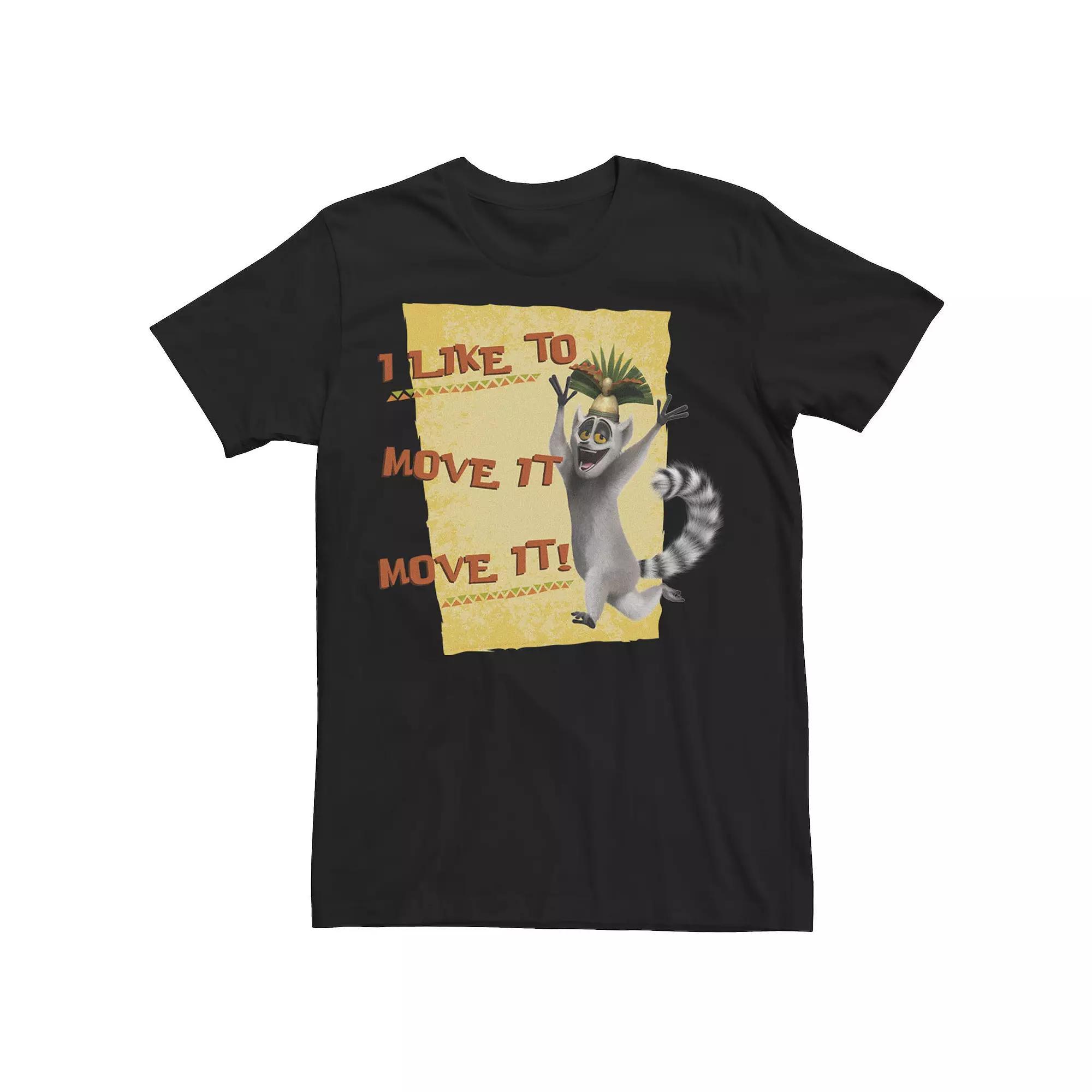 Mens Madagascar Julien Move It Text Poster Tee Product Image