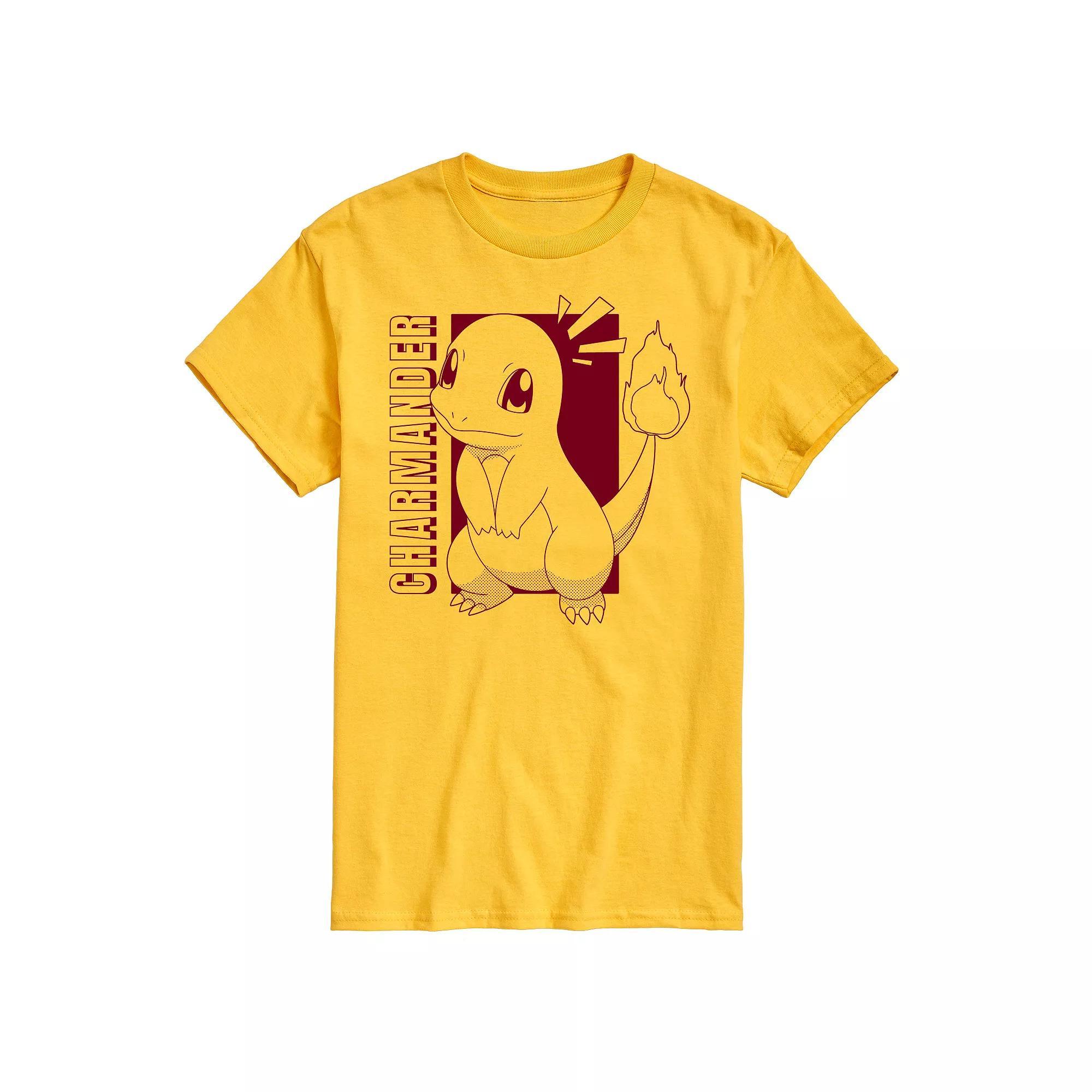 Mens Pokemon Charmander Colorblock Graphic Tee Product Image