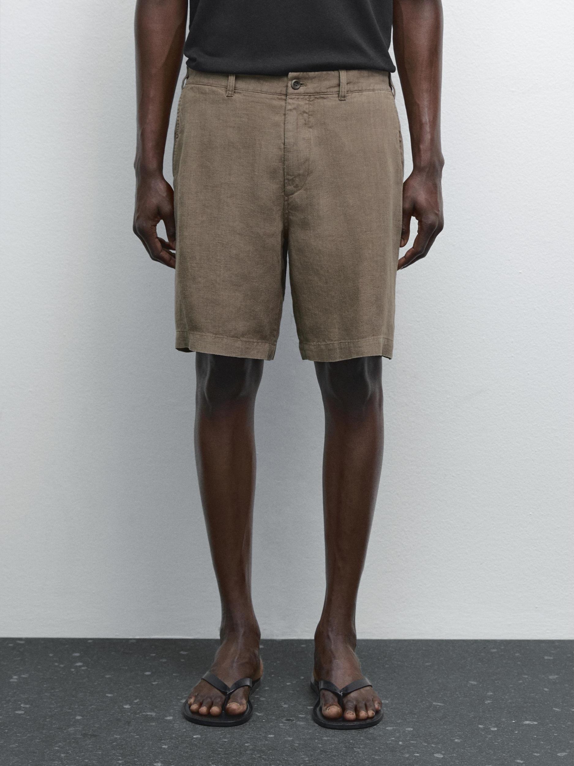100% linen bermuda Product Image