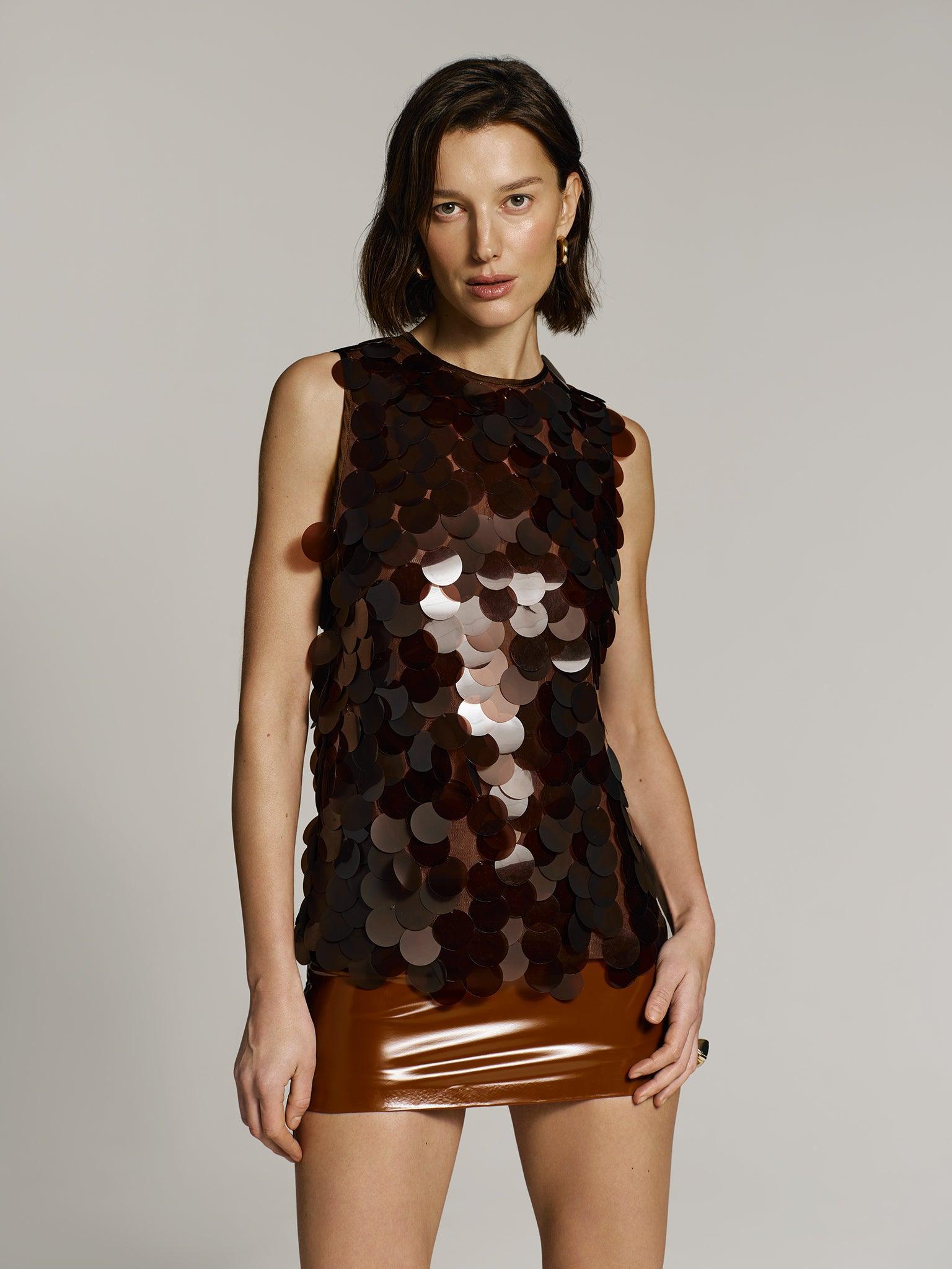 Shuffle top in Tan Product Image