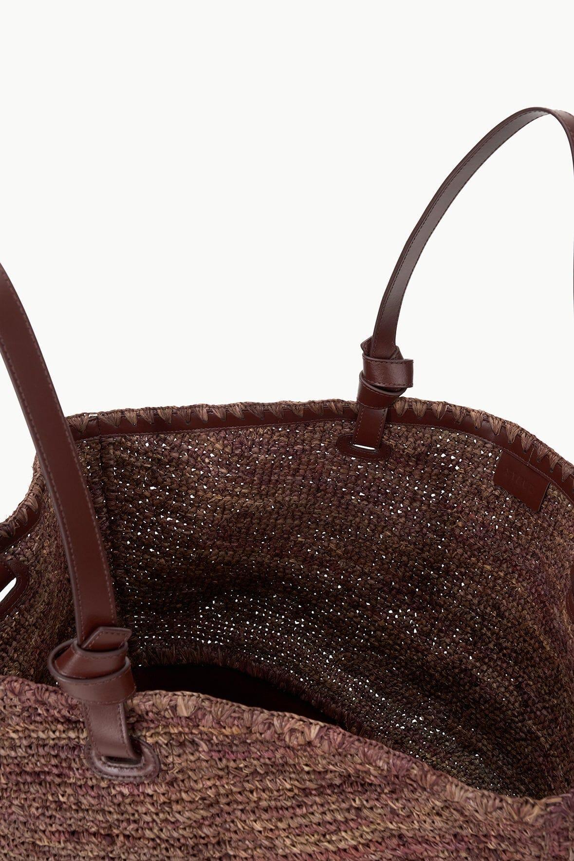 SQUILLO RAFFIA TOTE | MAHOGANY Product Image