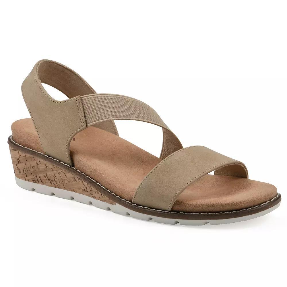 Cliffs by White Mountain Tinnley Women's Wedge Sandals, Size: 11, Natural Nubuck Product Image