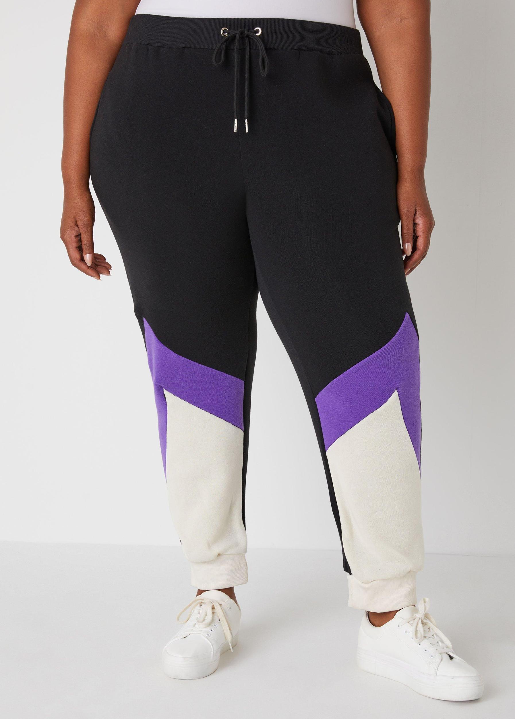 Plus Size Colorblock Fleece Hoodie Ashley Stewart Product Image
