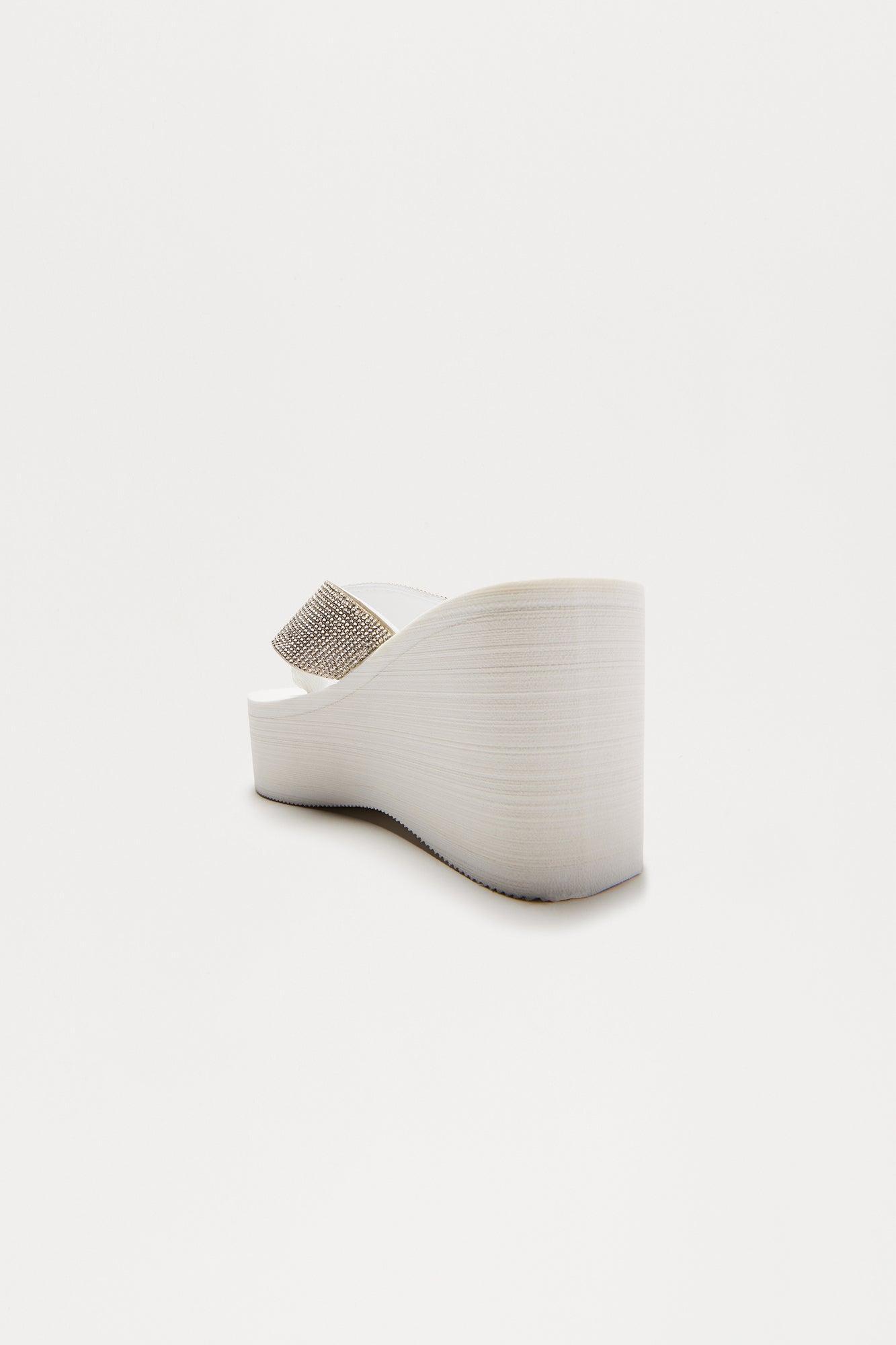 Edith Platform Sandals - White Product Image