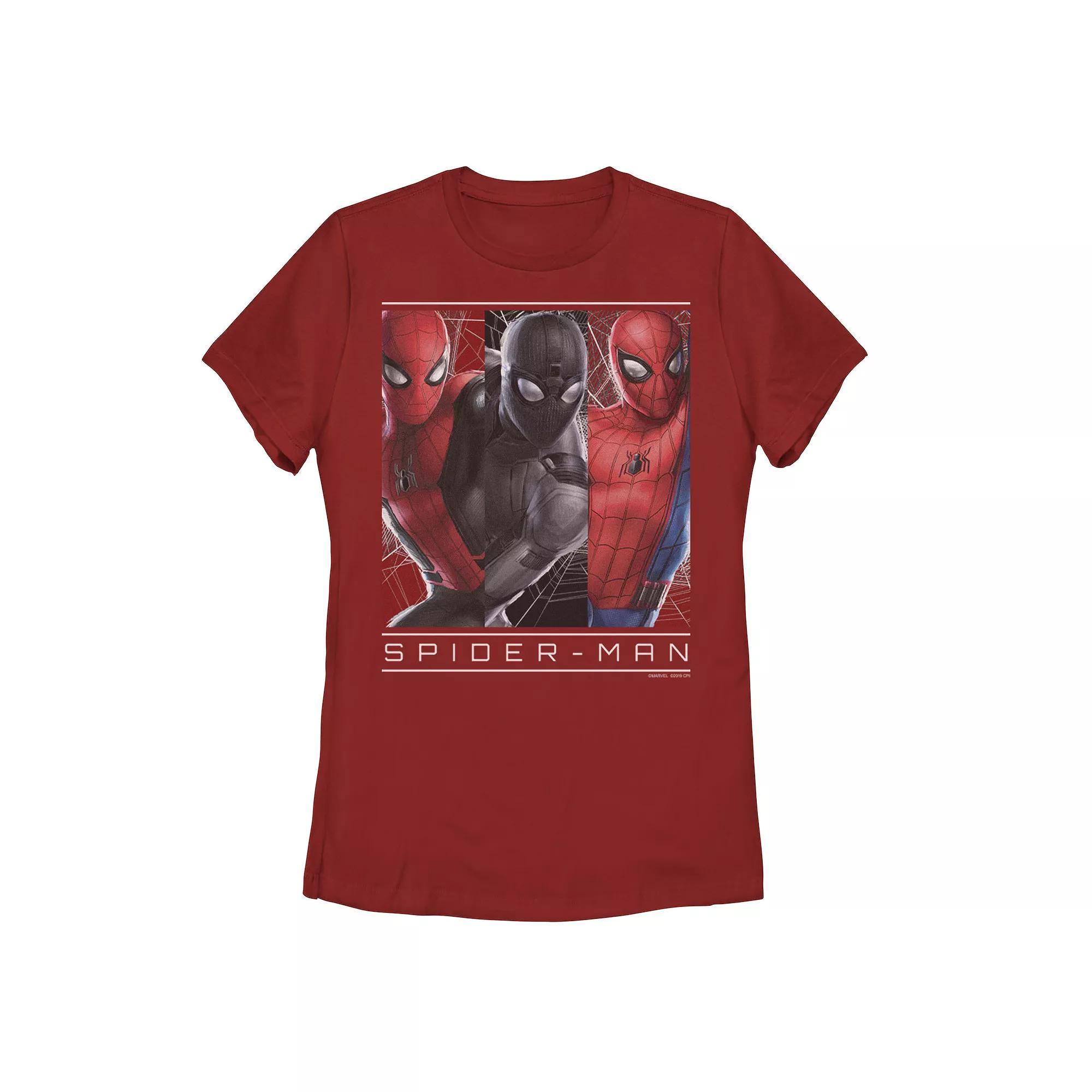 Juniors' Marvel Spider-Man Far From Home Portrait Panels Tee, Girl's, Size: XL, Red Product Image