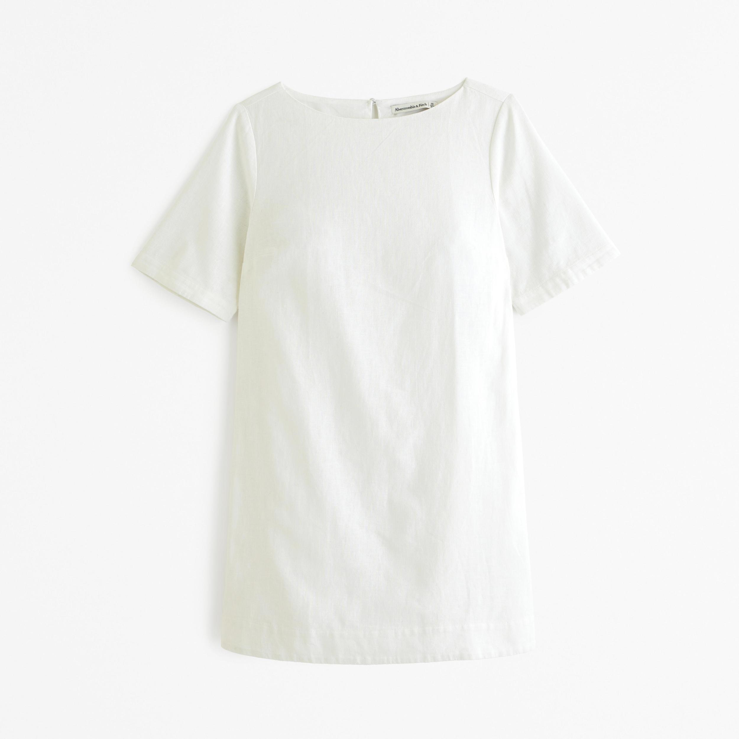Linen-Blend T-Shirt Dress Product Image