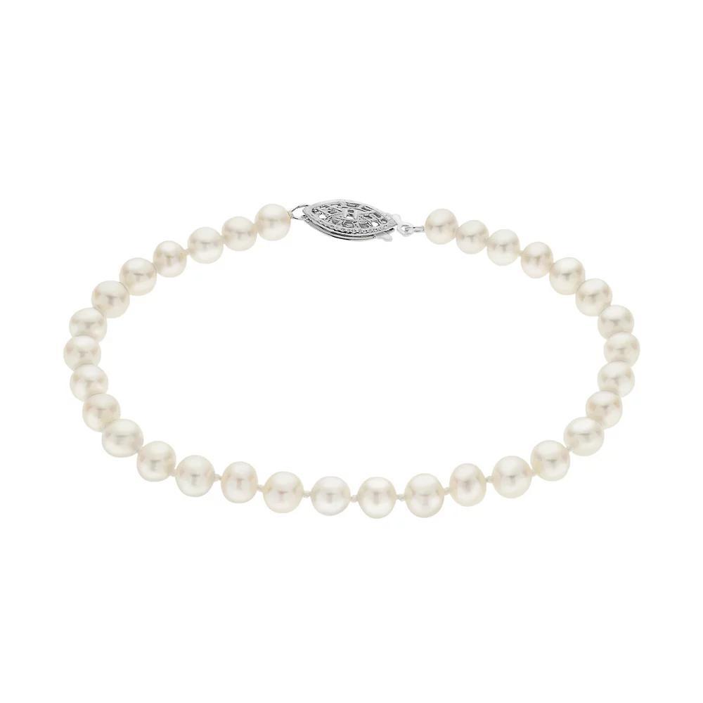 PearLustre by Imperial 5-5.5 mm Freshwater Cultured Pearl Bracelet - 7.5 in., Womens White Product Image
