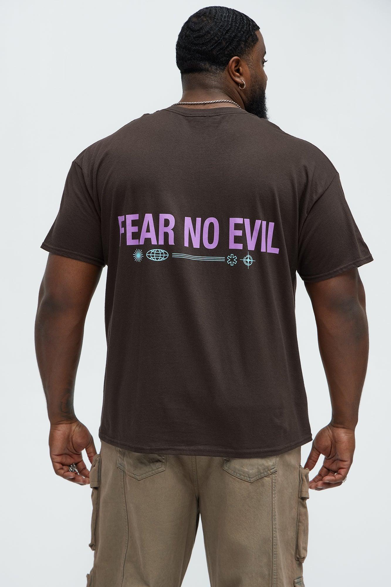 Fear No Evil Repent Oversized Short Sleeve Tee - Chocolate Product Image