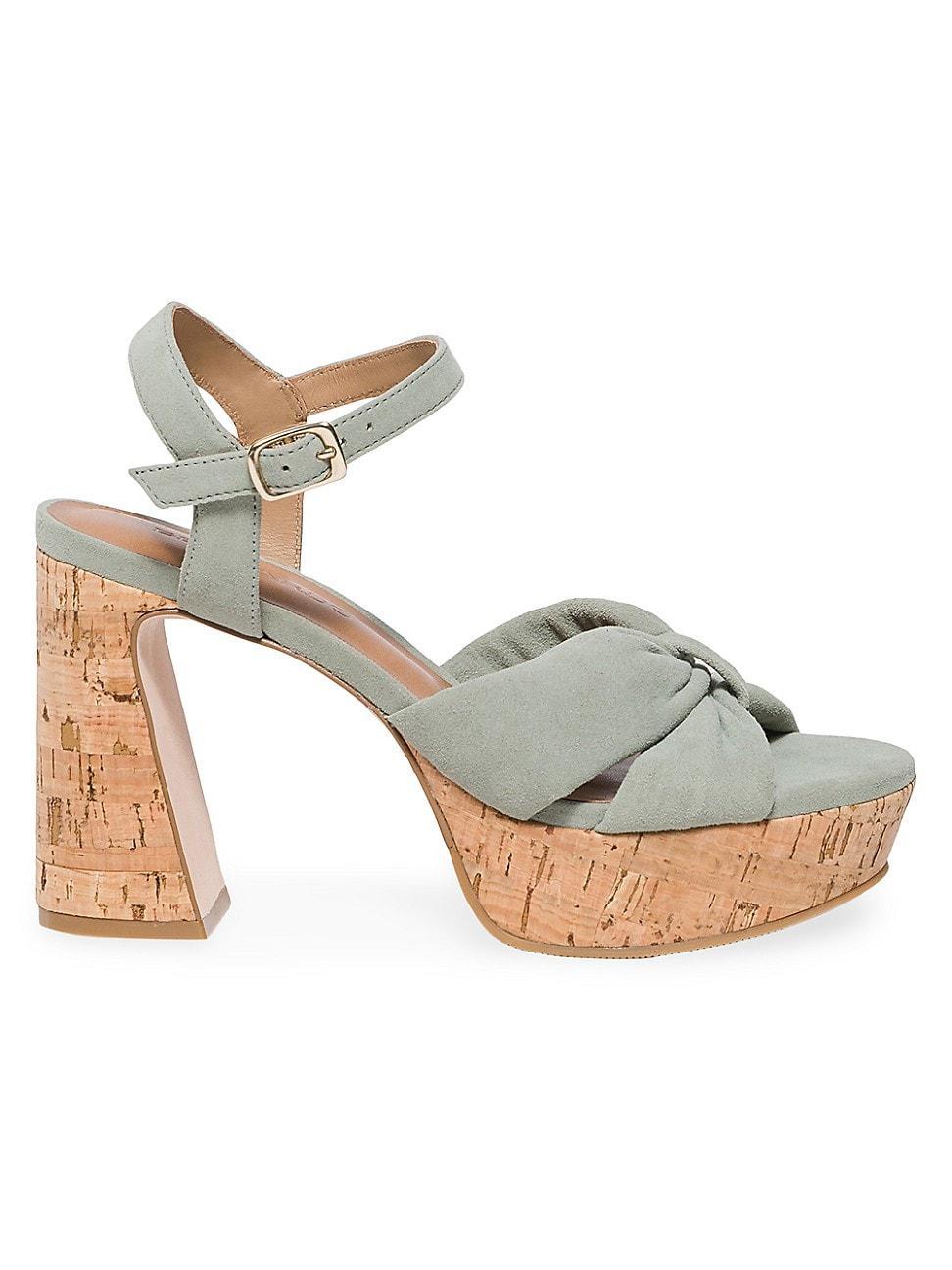 Womens Veronika Leather Platform Sandals Product Image