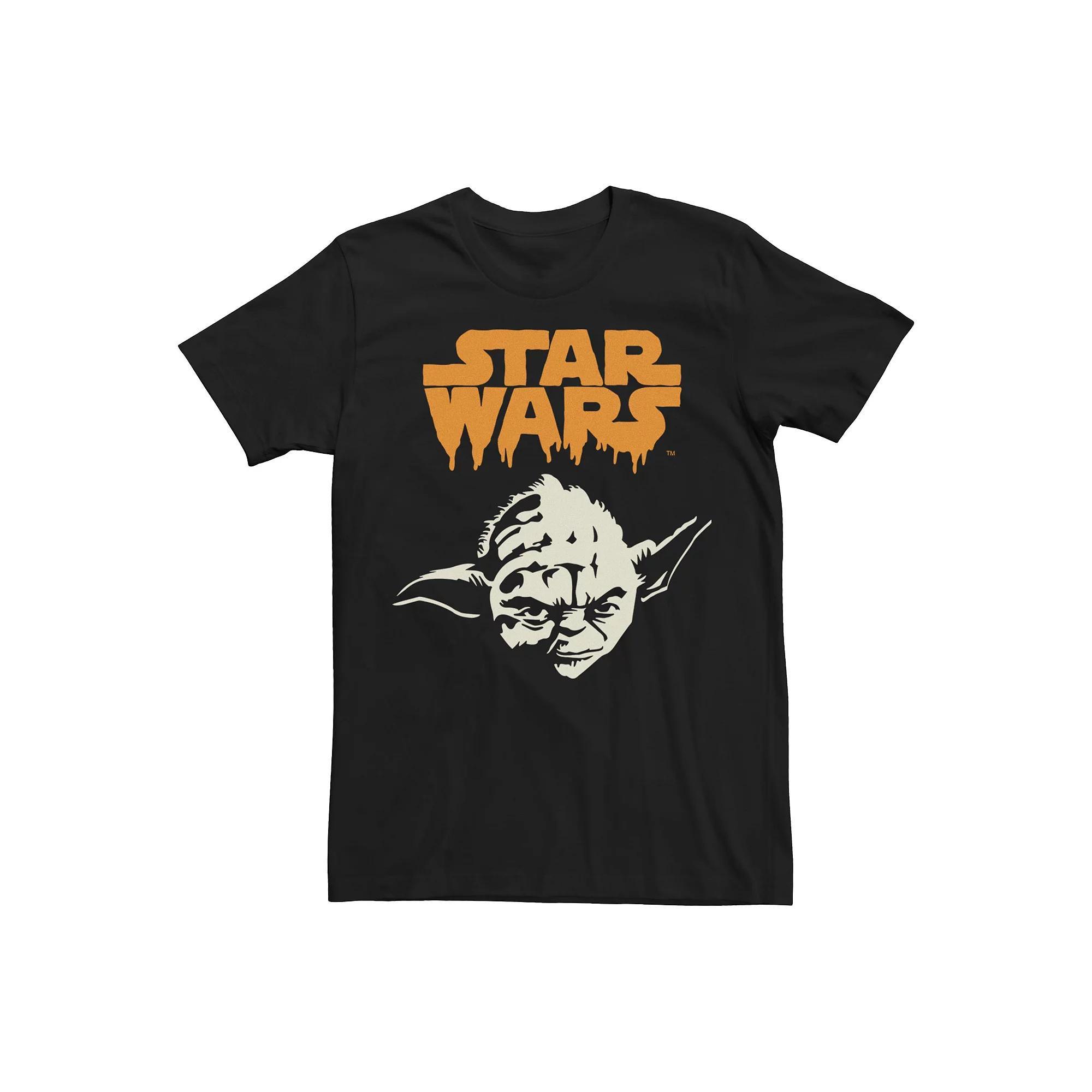 Men's Star Wars Yoda Halloween Logo Graphic Tee, Size: Medium, Black Product Image