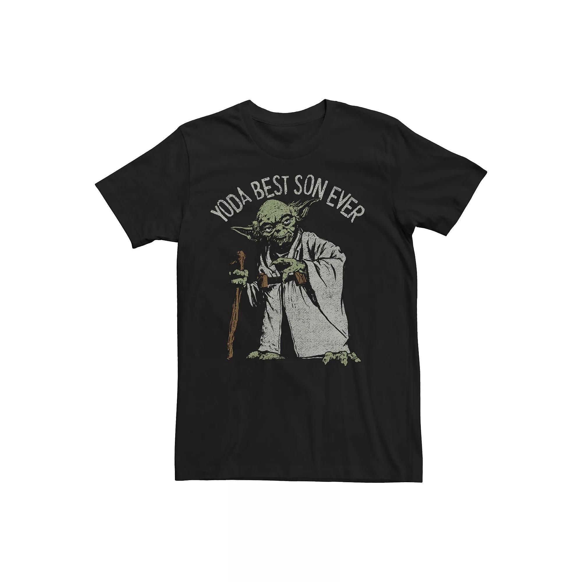 Men's Star Wars Yoda Best Son Ever Graphic Tee, Size: XL, Black Product Image