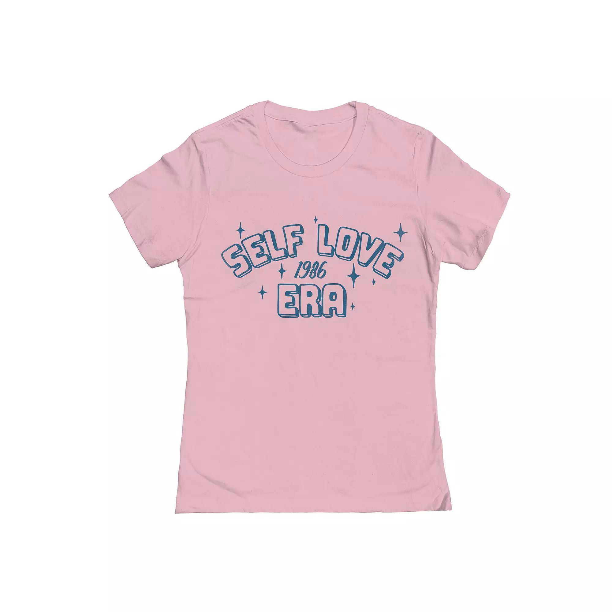 Junior's Self Love 1986 Era Valentine's Day Graphic Tee, Women's, Size: Small, Light Pink Product Image