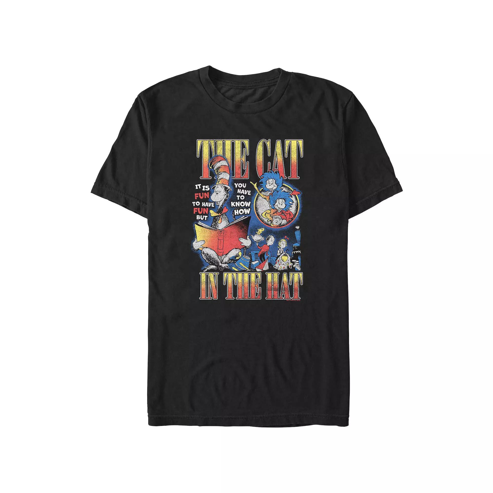 Big & Tall Dr. Seuss The Cat In The Hat Graphic Tee, Men's, Size: 3XL Tall, Black Product Image