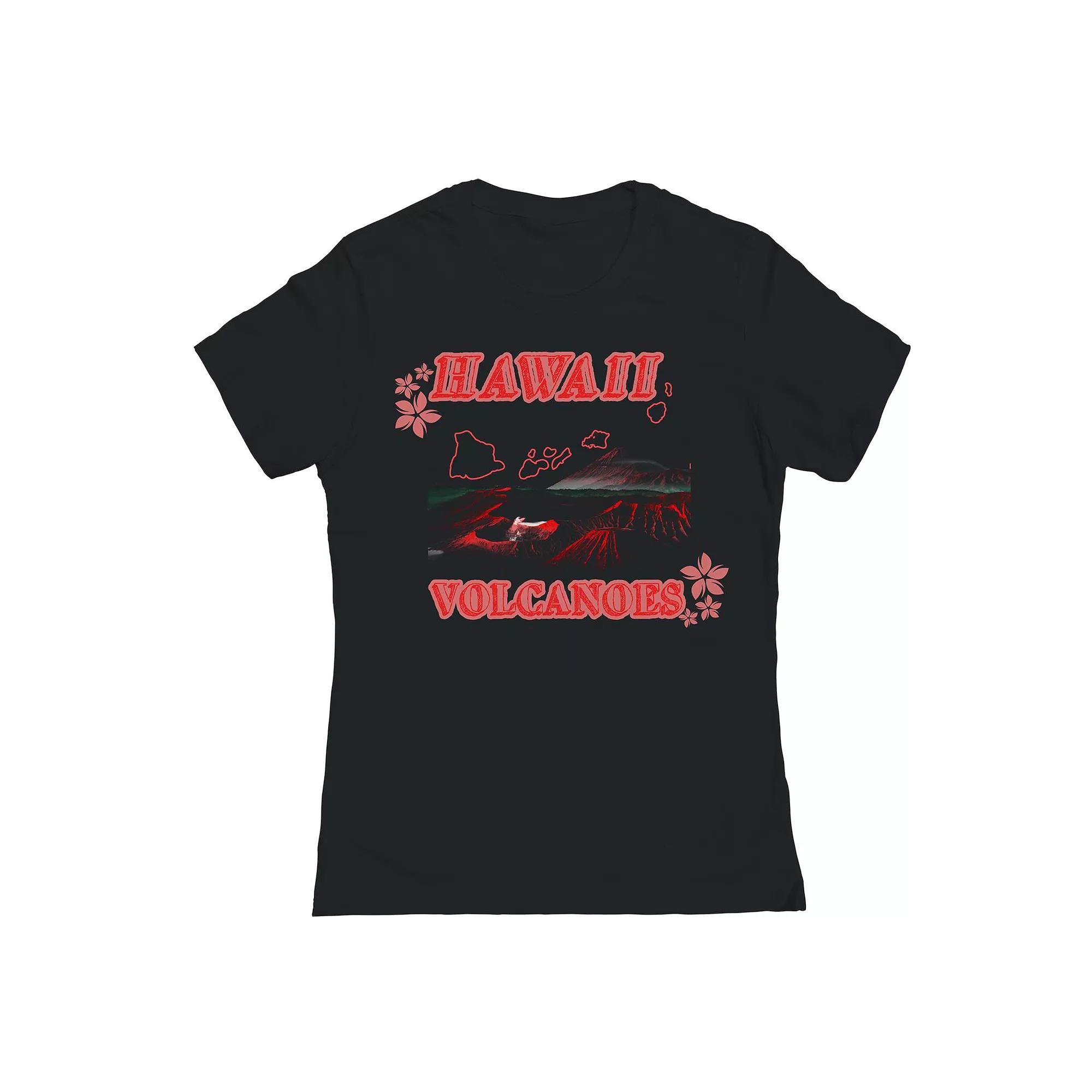 Junior's Hawaii Volcanoes Park 1 Womens Graphic Tee, Girl's, Size: Large, Black Product Image