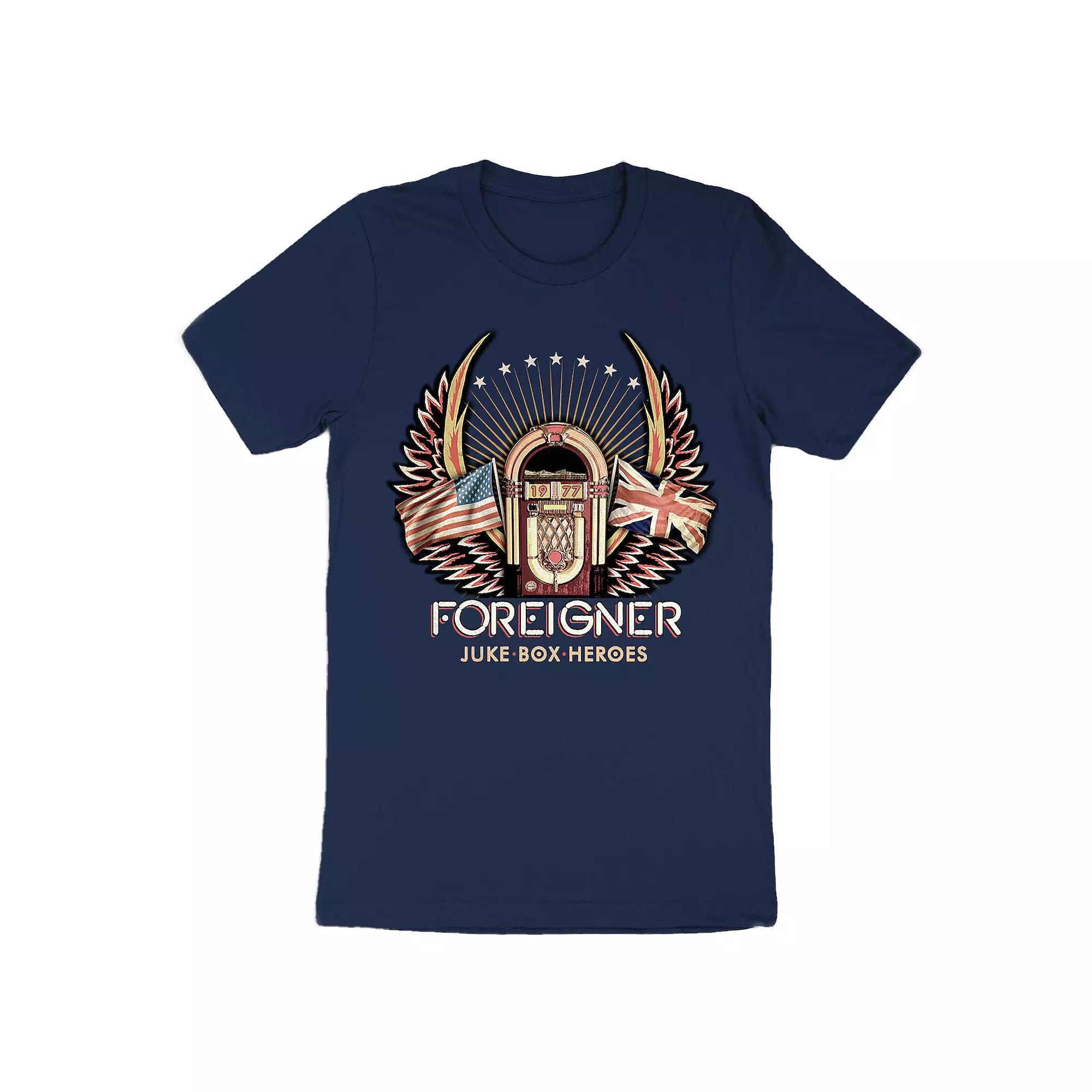Men's Foreigner Jukebox Hero Tee, Size: Medium, Blue Product Image