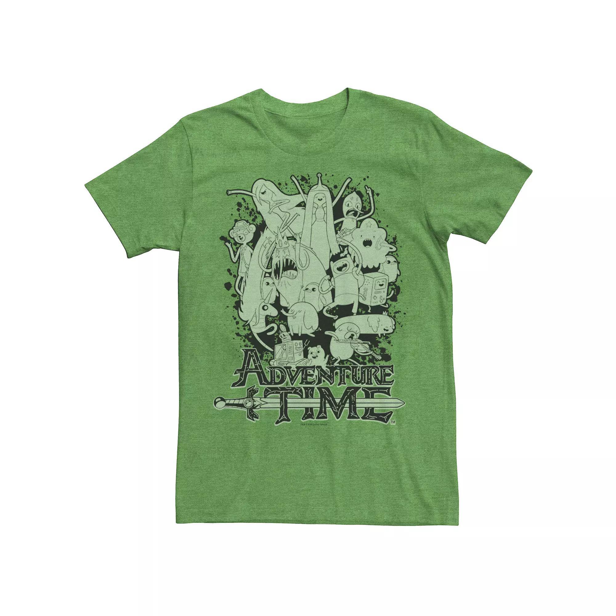 Men's Cartoon Network Adventure Time Splash Tee, Size: Medium, Kelly Grey Product Image