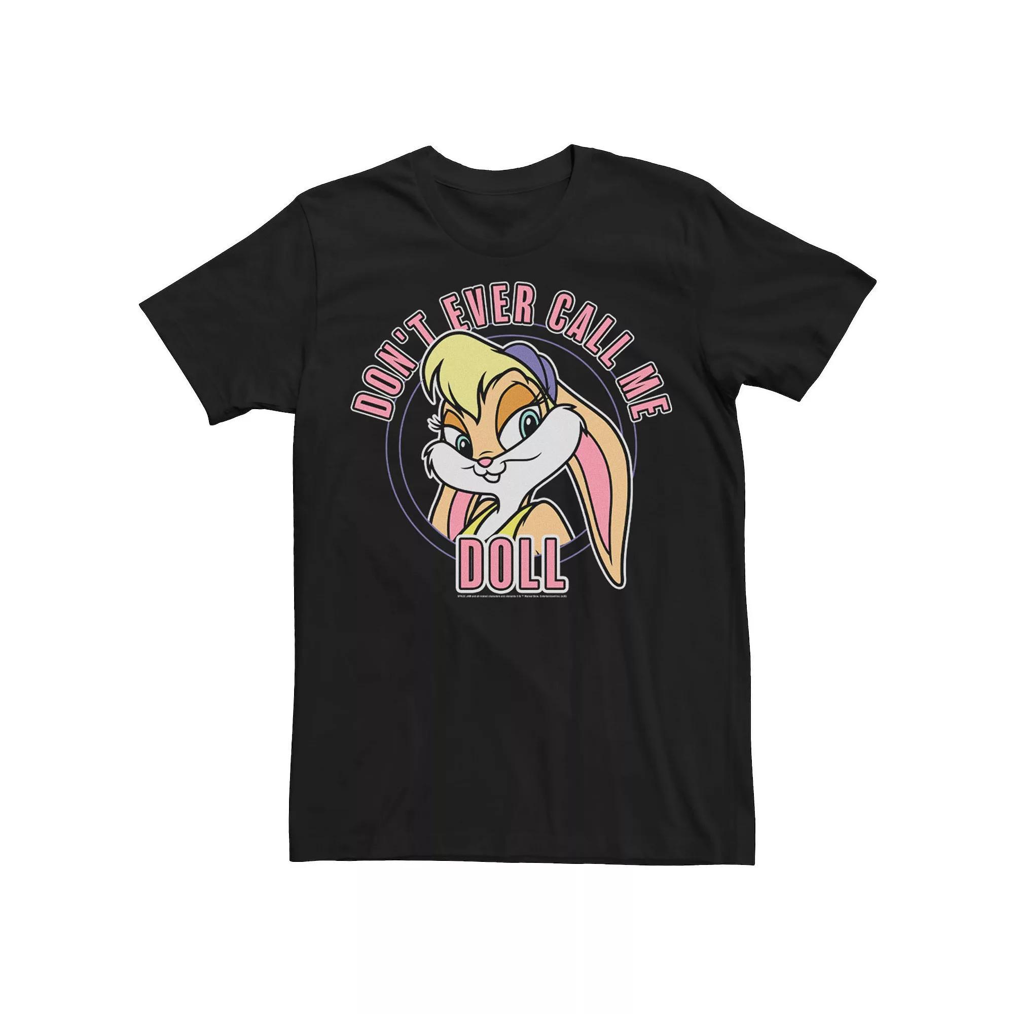 Men's Space Jam Lola Bunny Don't Ever Call Me Doll Tee, Size: 3XL, Black Product Image