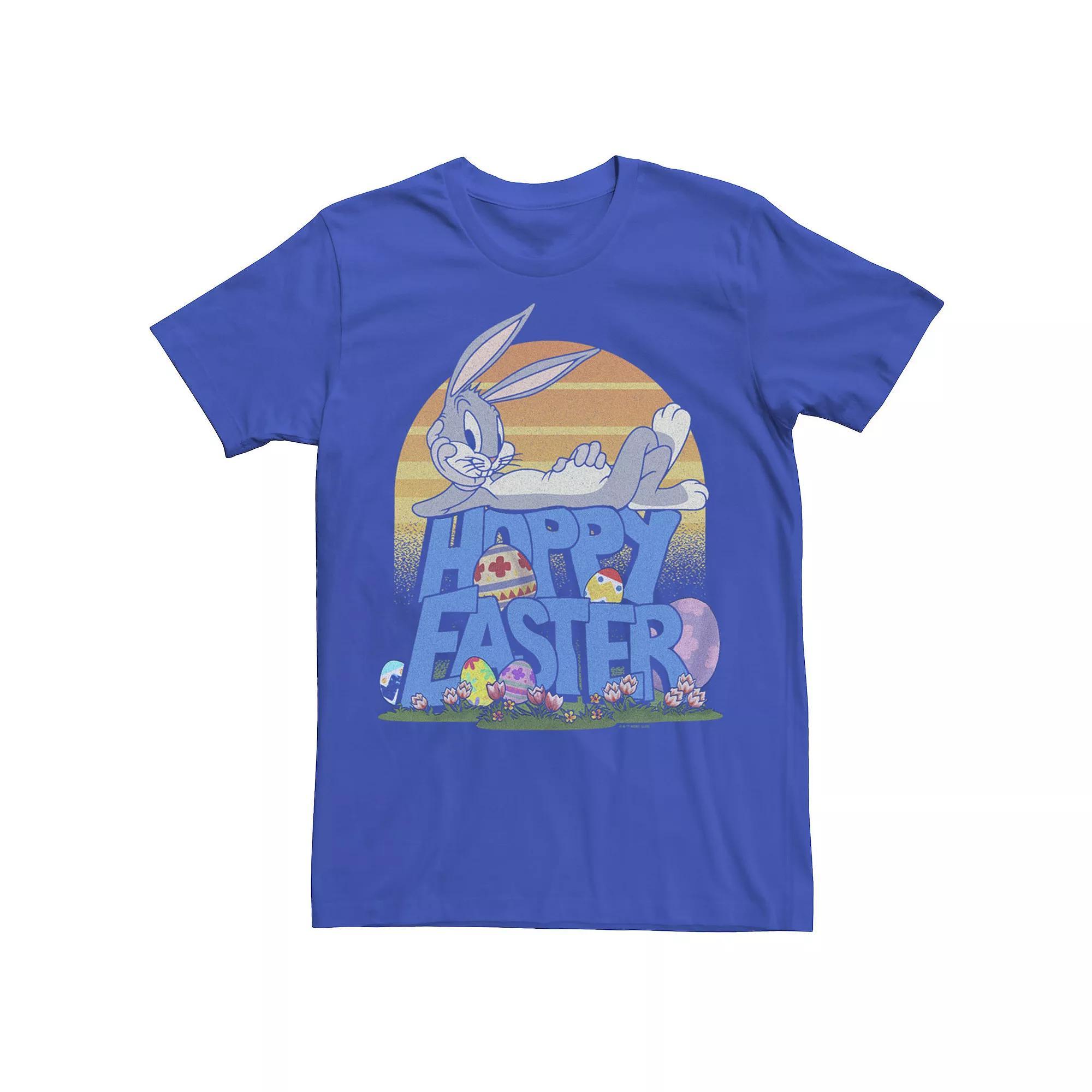 Men's Looney Tunes Bugs Bunny Happy Easter Tee, Size: Large, Royal Product Image