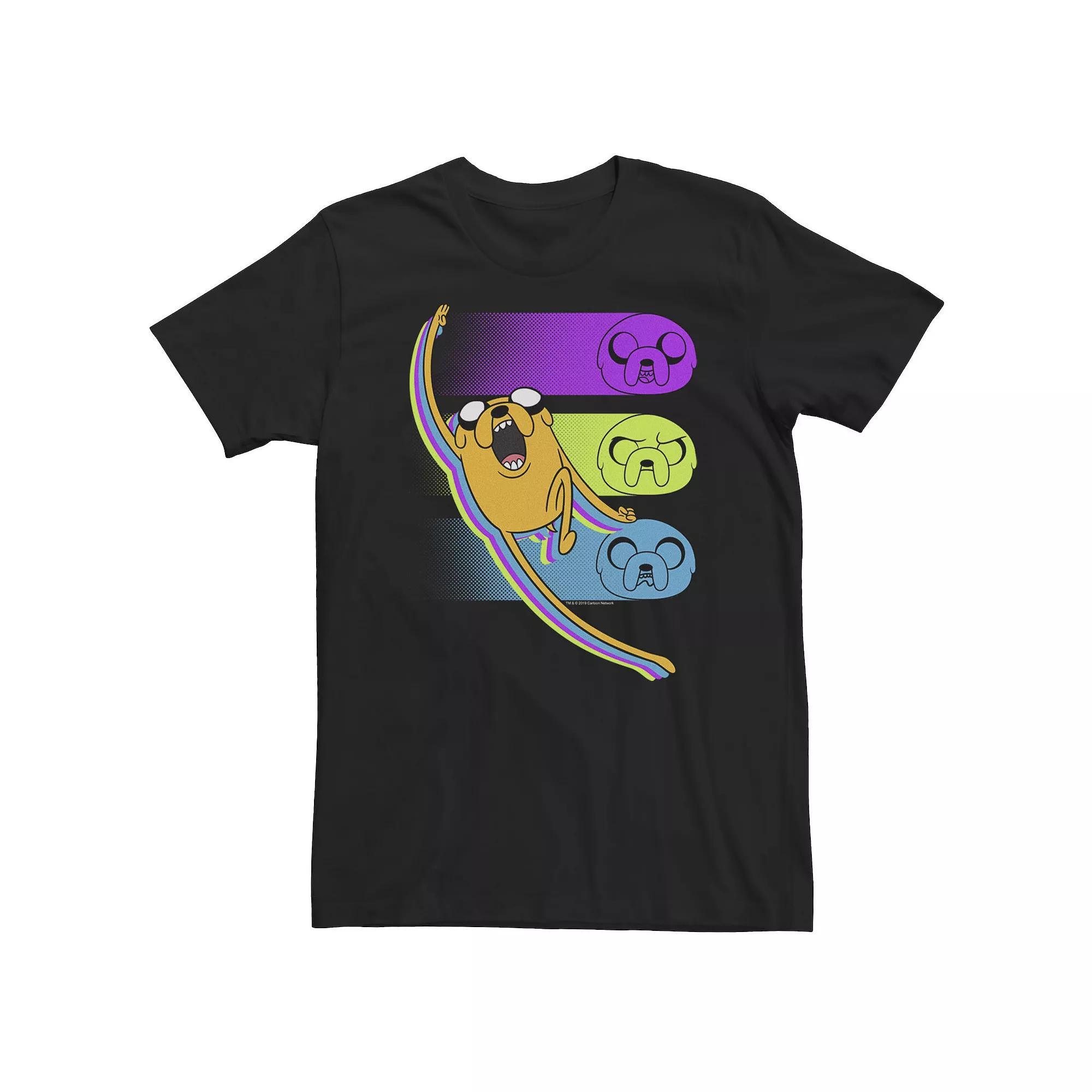 Big & Tall Cartoon Network Adventure Time Jake Emotions Tee, Men's, Size: 4XL, Black Product Image