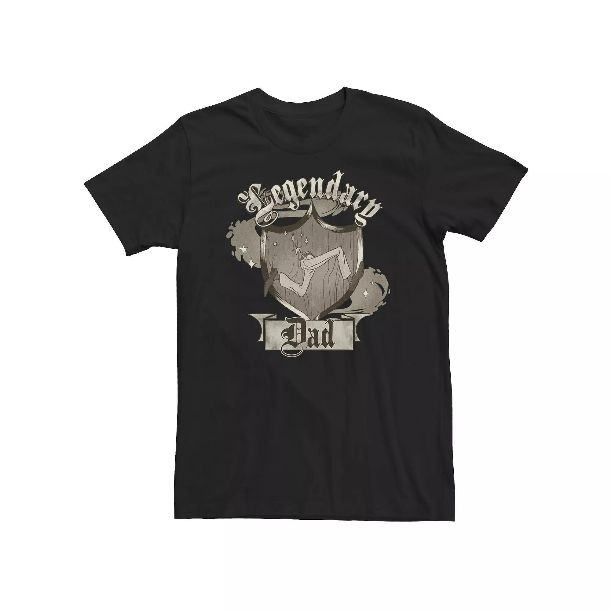 Big & Tall Disney / Pixar Onward Legendary Dad Crest Tee, Men's, Size: Large Tall, Black Product Image