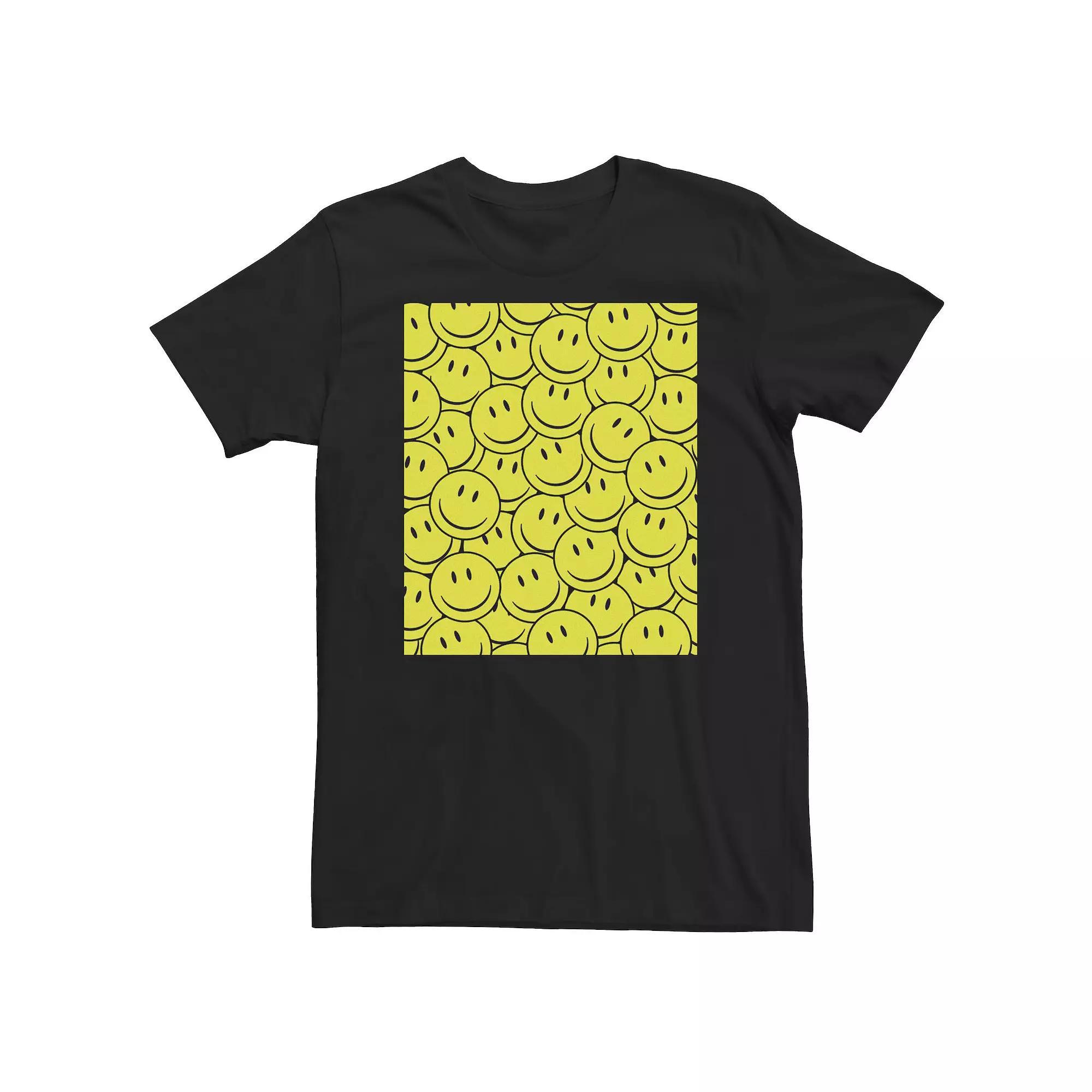 Big & Tall Fifth Sun Smiley Face Collage Tee, Men's, Size: XL Tall, Black Product Image