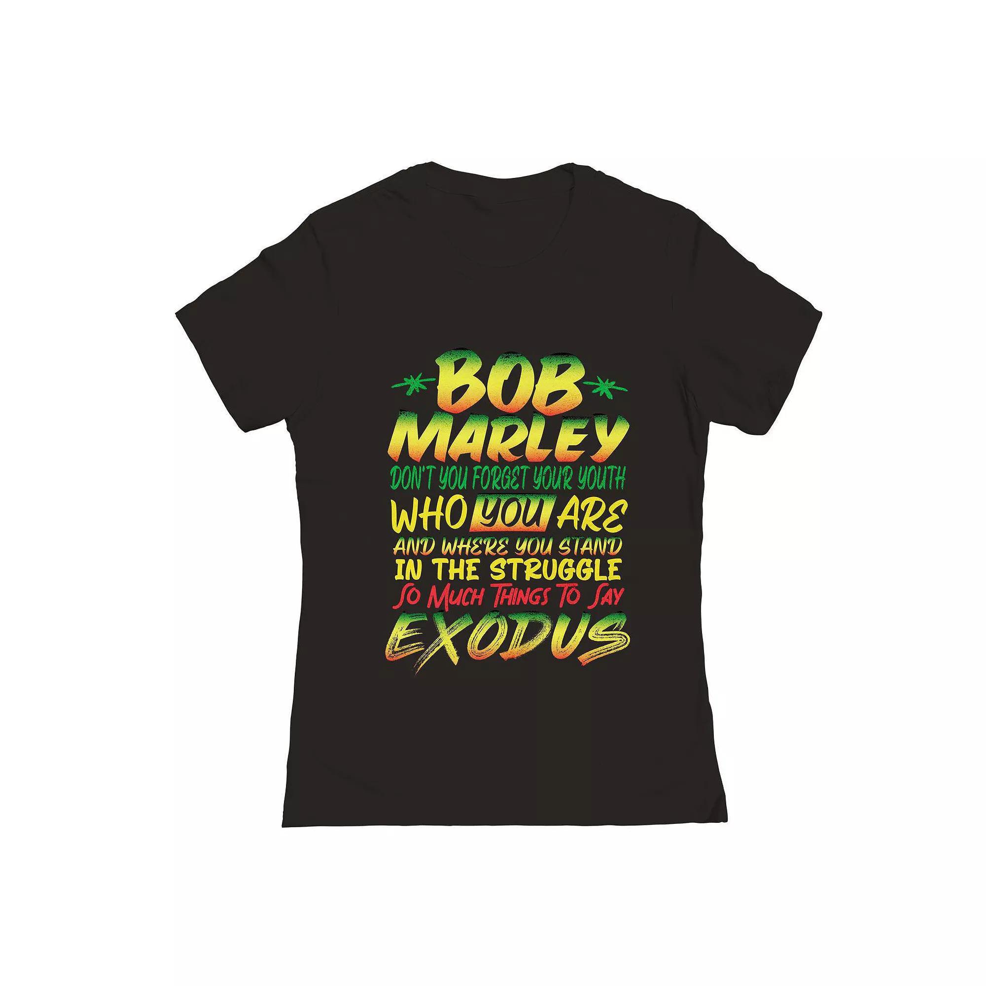 Junior's Bob Marley Don't You Forget Graphic Tee, Women's, Size: Small, Black Product Image
