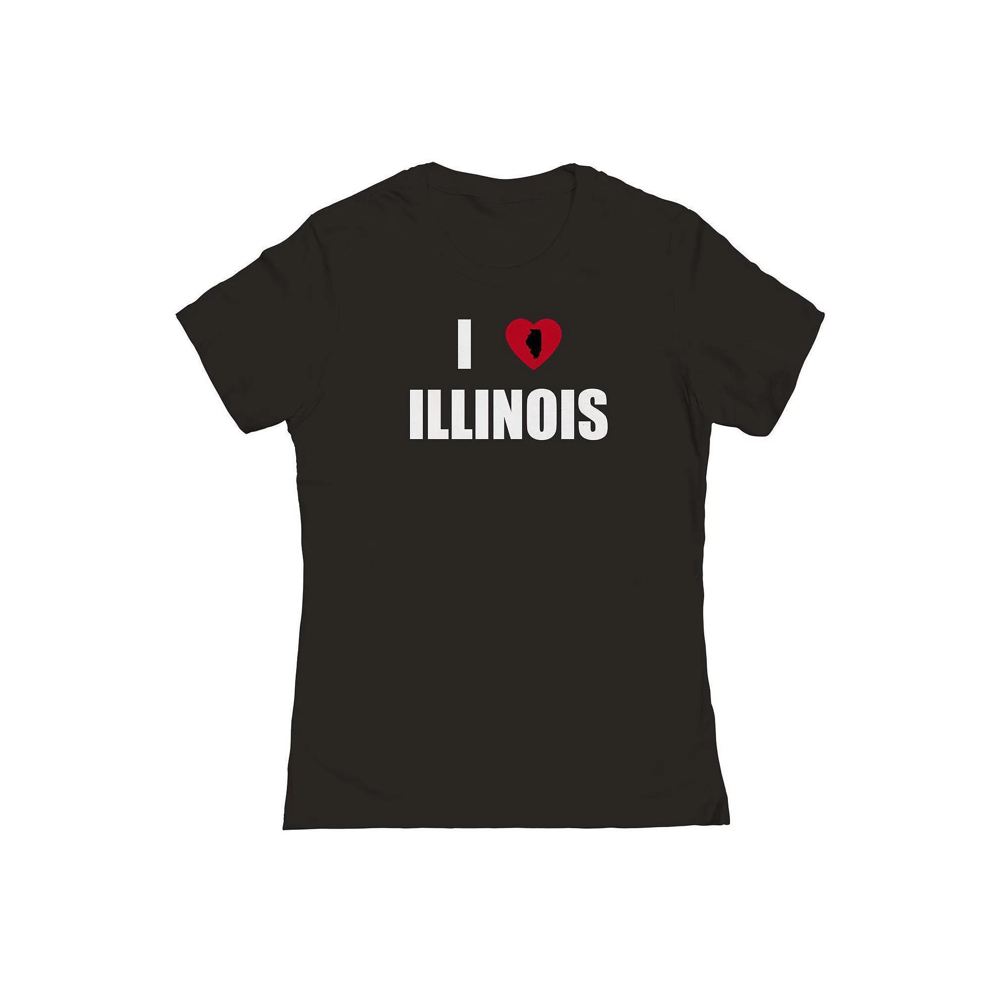 Junior's I Heart Illinois Graphic Tee, Women's, Size: Small, White Product Image
