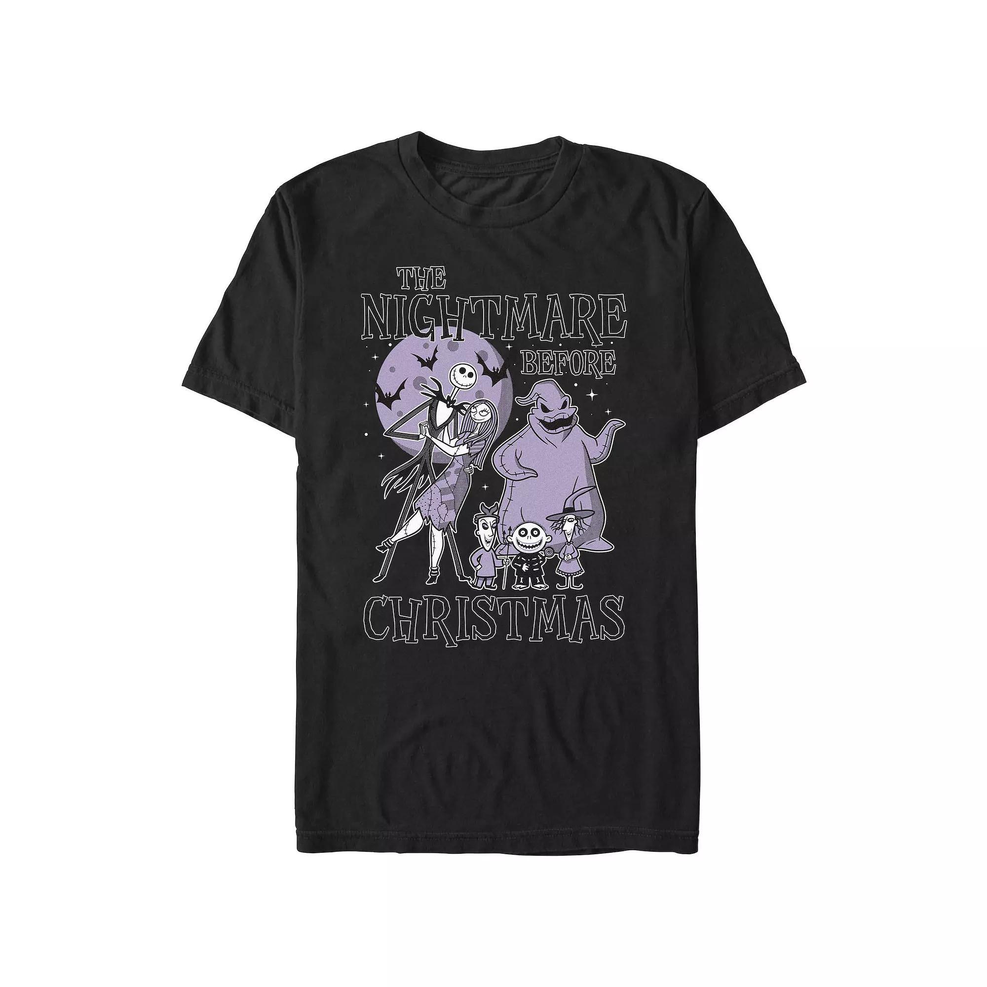 Disney's The Nightmare Before Christmas Moonlight Horror Men's Graphic Tee, Size: Medium, Black Product Image